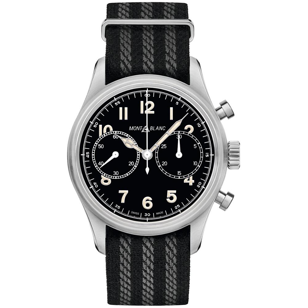 1858 Automatic Chronograph, Edelstahl • Rubin • Saphir von Montblanc (117835) 1858 Automatic Chronograph, Edelstahl • Rubin • Saphir von Montblanc (117835)