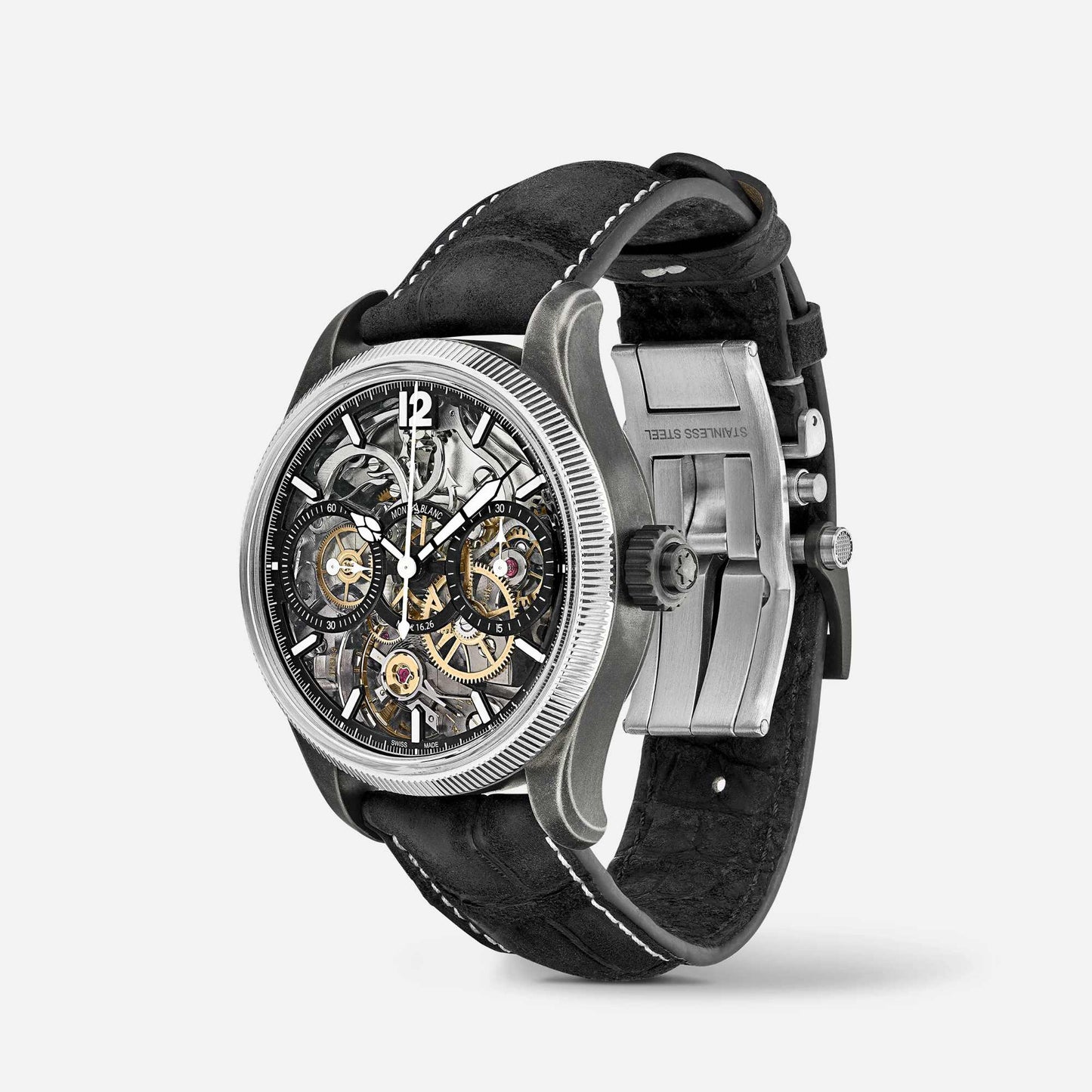 1858 The Unveiled Secret Minerva Monopusher Chronograph Limited Edition, Weißgold • Diamant von Montblanc (131155) 1858 The Unveiled Secret Minerva Monopusher Chronograph Limited Edition, Weißgold • Diamant von Montblanc (131155)