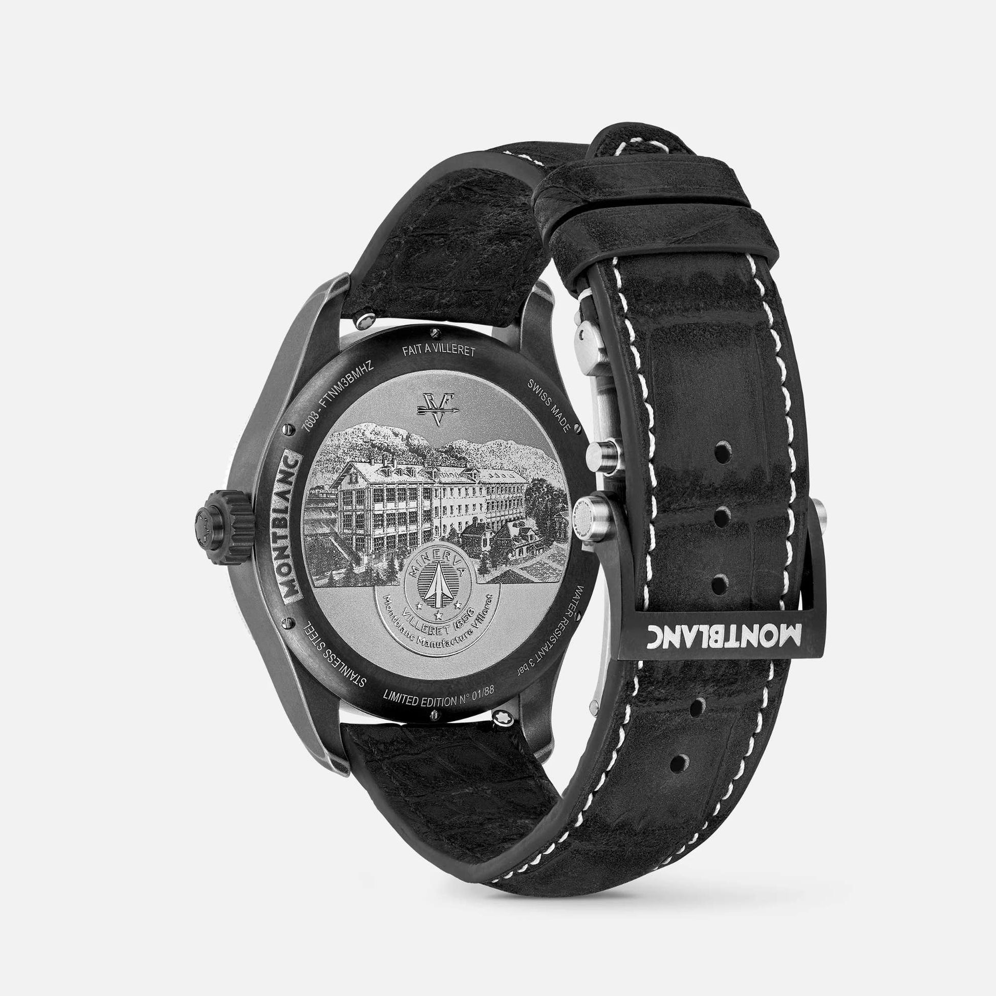 1858 The Unveiled Secret Minerva Monopusher Chronograph Limited Edition, Weißgold • Diamant von Montblanc (131155)