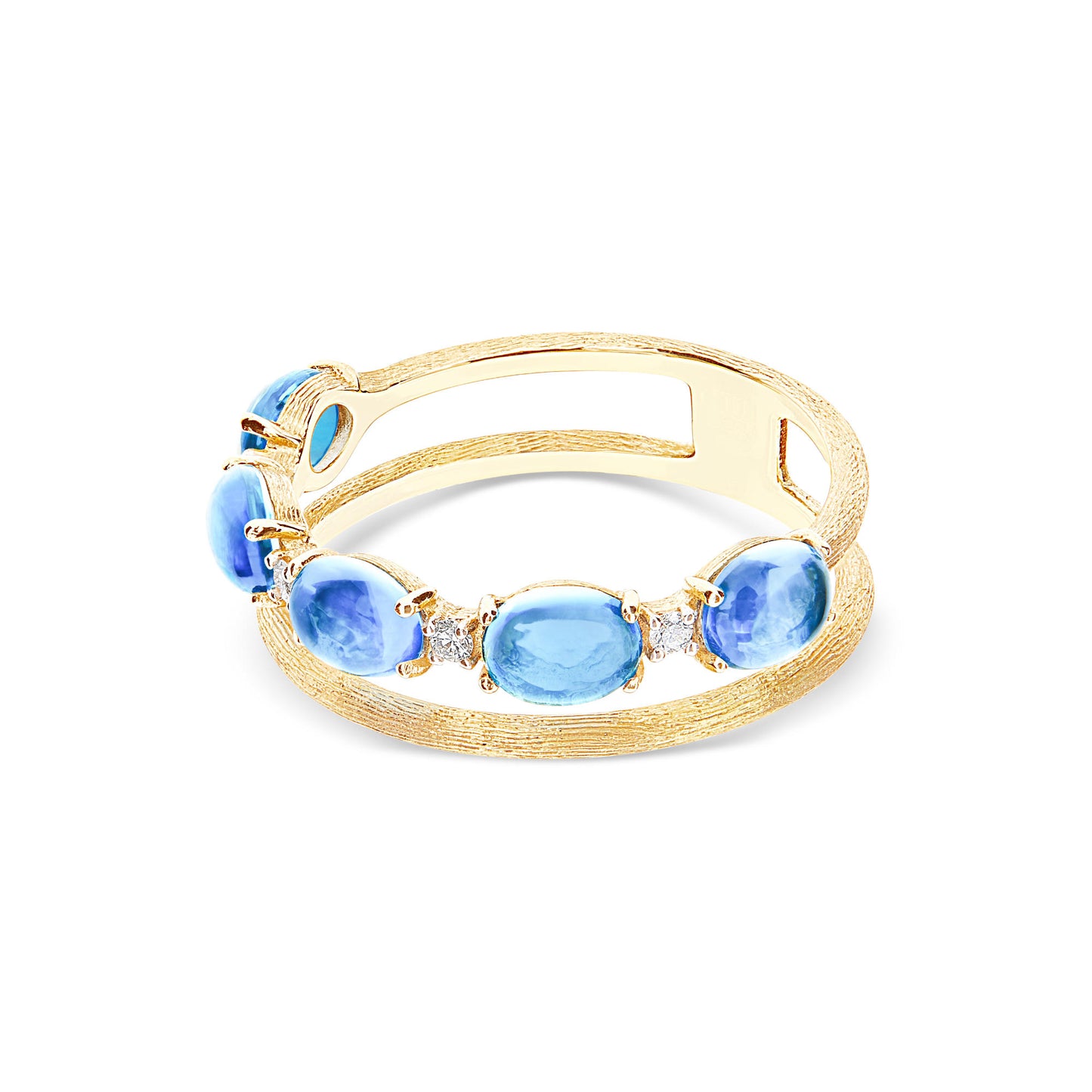 Dancing Azure Ring, Gelbgold • Diamant • Topas von Nanis (AS41-597)