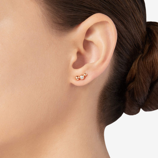 Ohrring Bollicine, Bicolor-Gold • Diamant von DoDo (DHC3002-BOLLI-DB09R)