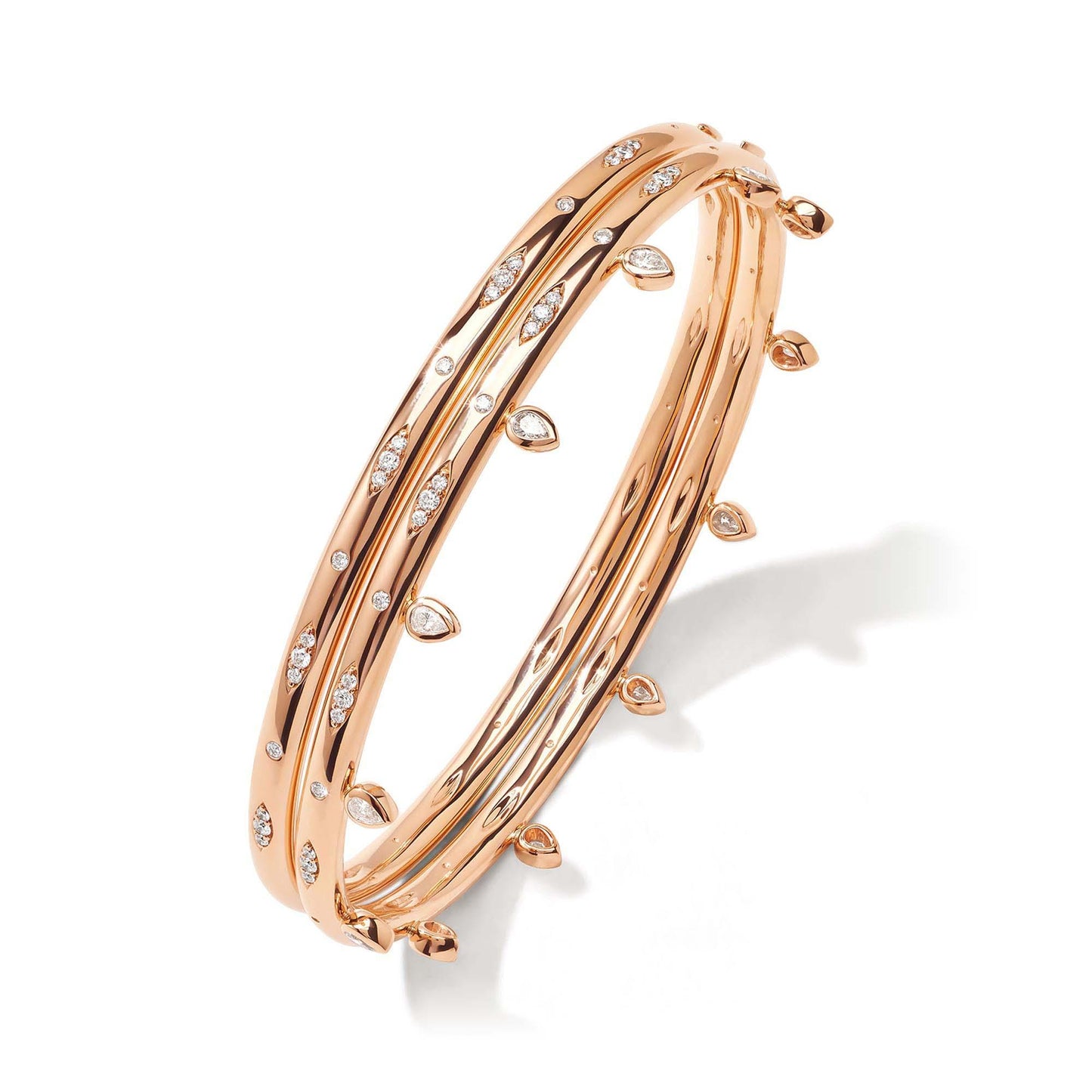 GYPSY Armspange Diamant Pavé medium, Roségold • Diamant von Tamara Comolli (BA-Gyp-p-17-rg)