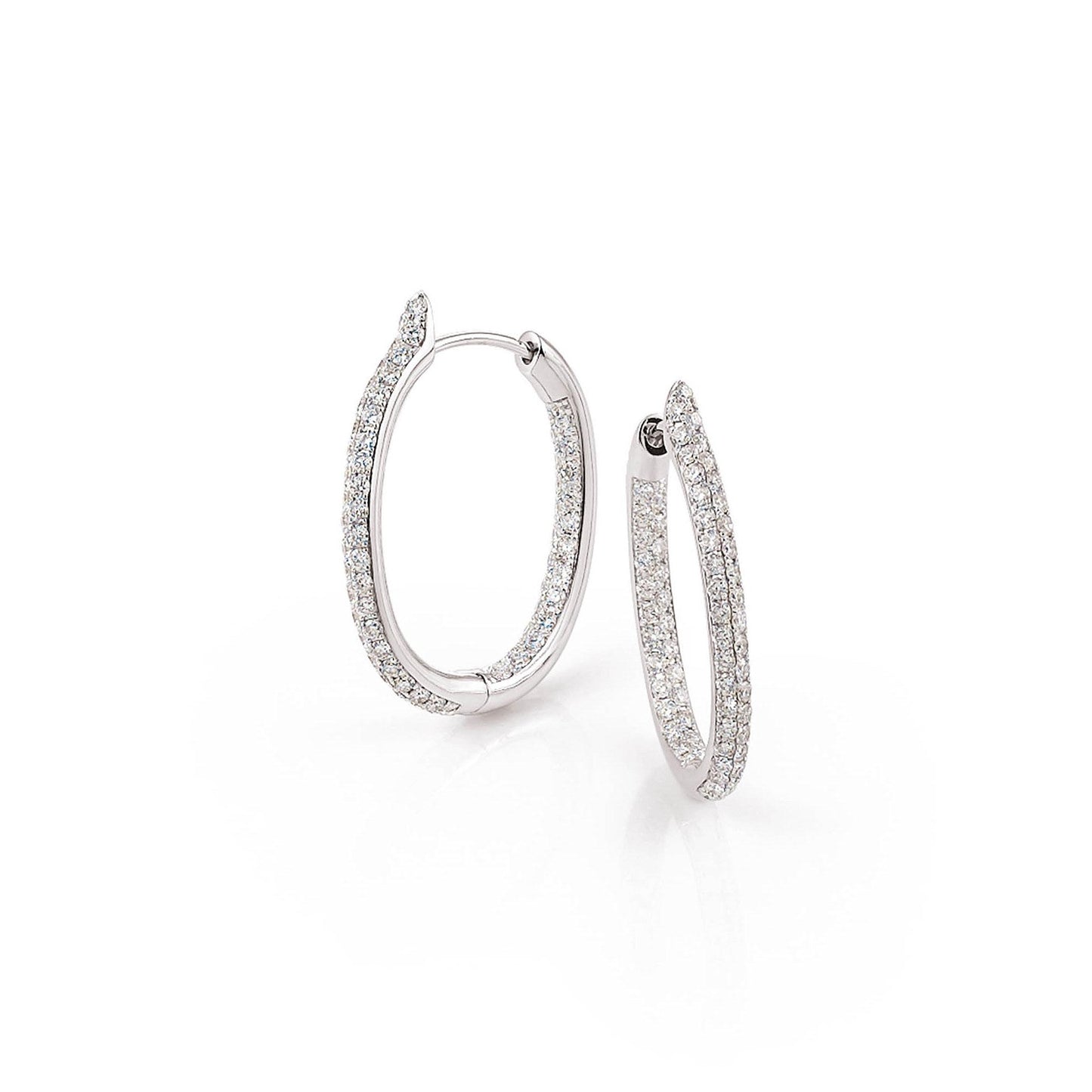 Amori Creolen, Weißgold • Diamant von Al Coro (E2202W)