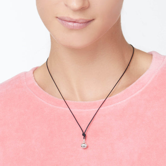 Anhänger Glöckchen, Silber inkl. schwarzer Kordel von DoDo (DMC0013-BLSNW-000AG) online kaufen