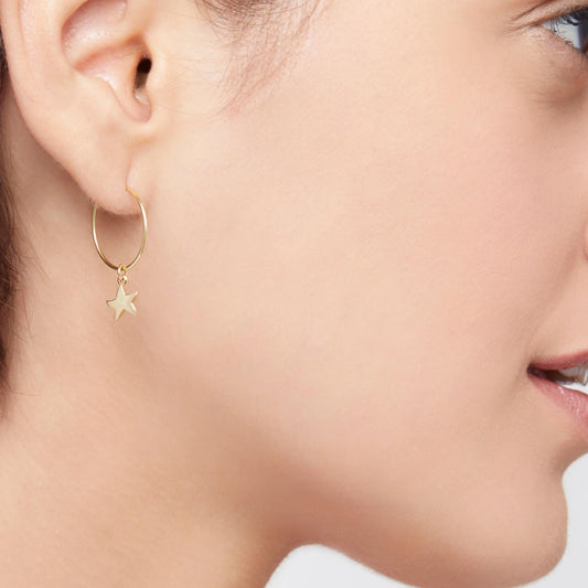 Anhänger Mini-Stellina, Gelbgold mit schwarzer Kordel von DoDo (DMC0010-STARX-000OG) online kaufen