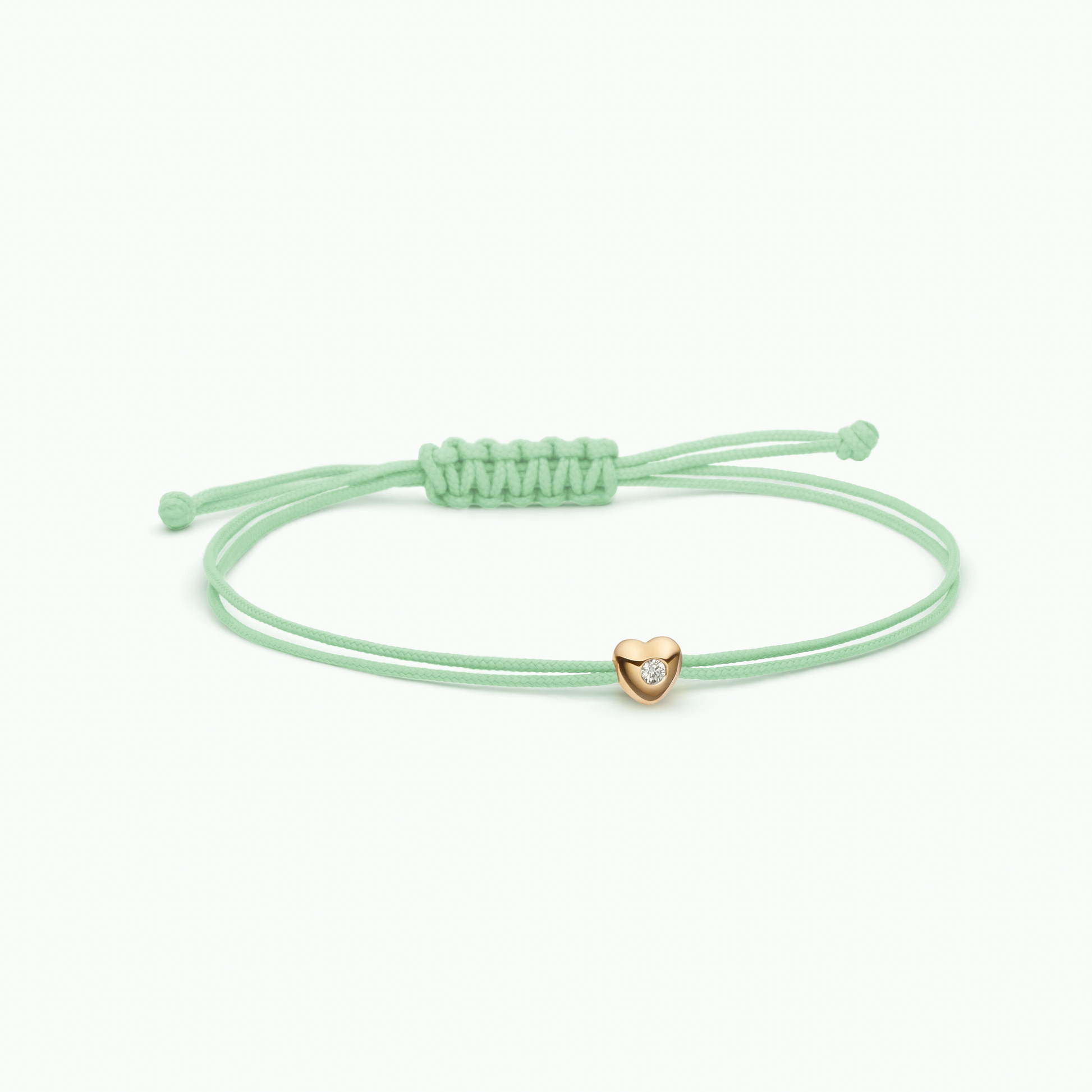 Luv Big Armband mit Herz-Anhänger in Gelbgold von The Good Bling Berlin