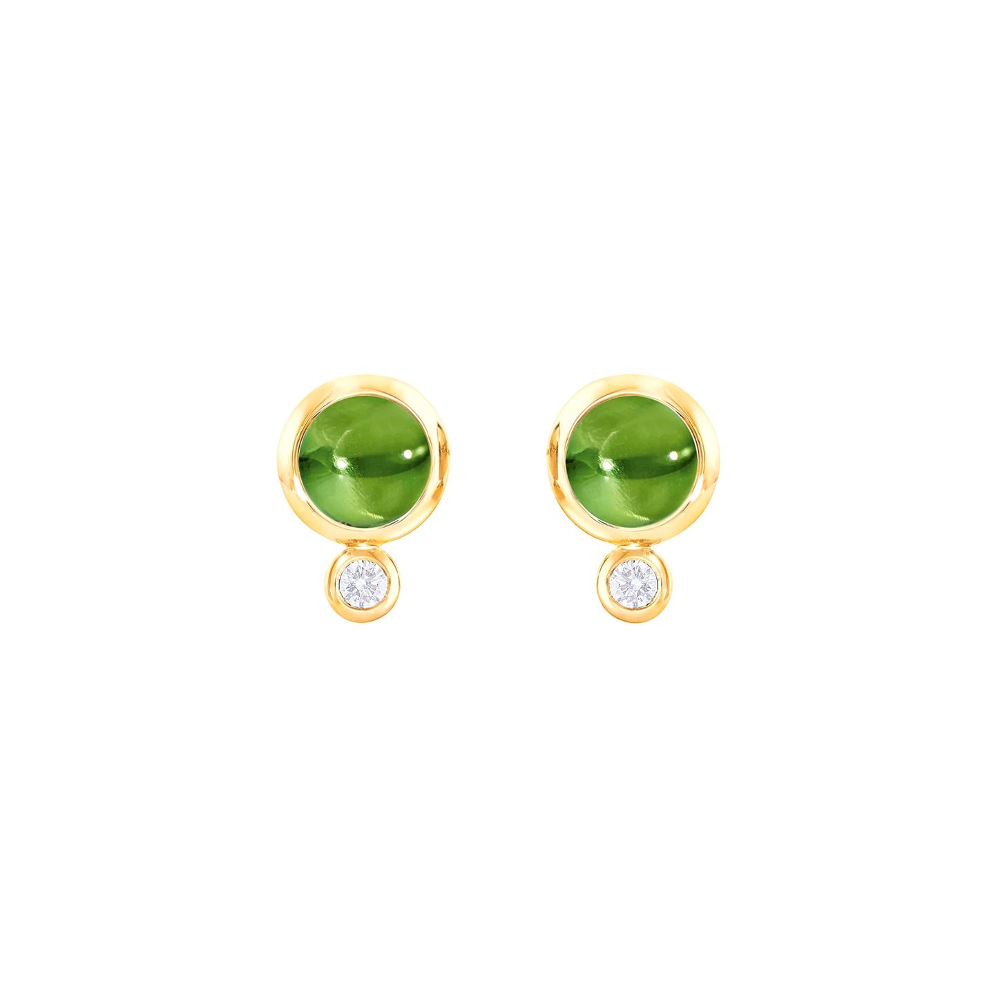 BOUTON Ohrstecker Peridot, Gelbgold • Diamant • Peridot von Tamara Comolli (E-BOU-Per-Cl-yg) BOUTON Ohrstecker Peridot, Gelbgold • Diamant • Peridot von Tamara Comolli (E-BOU-Per-Cl-yg)
