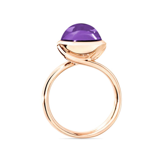 BOUTON Ring large Amethyst, Roségold • Amethyst von Tamara Comolli (R-BOU-l-Am-rg)