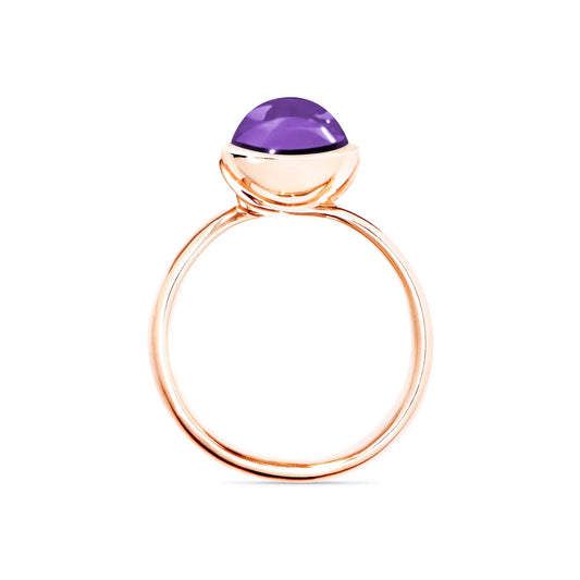 BOUTON Ring small Amethyst, Roségold • Amethyst von Tamara Comolli (R-BOU-s-Am-rg)