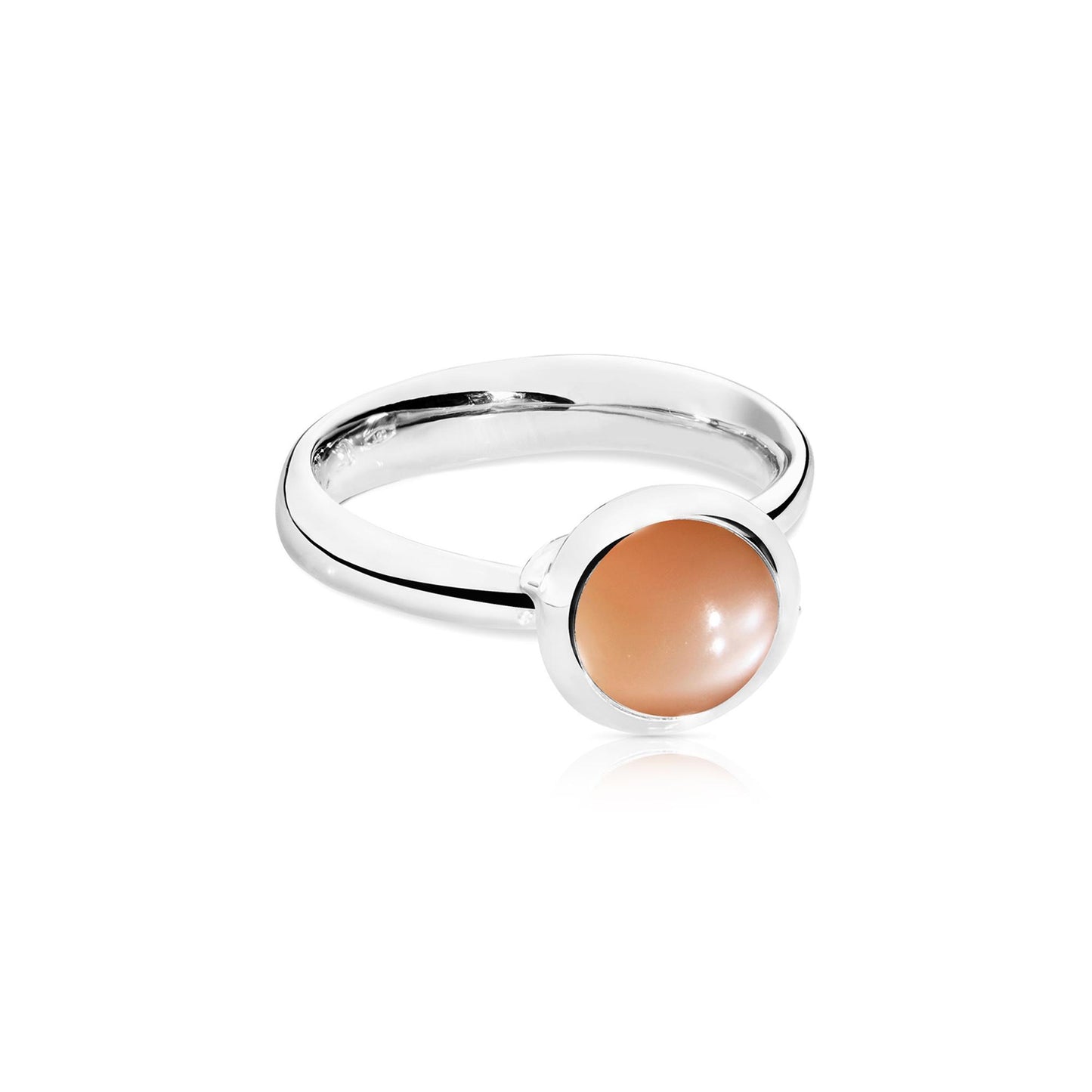 BOUTON Ring small Brauner Mondstein, Weißgold • Mondstein von Tamara Comolli (R-BOU-s-MoBr-wg) BOUTON Ring small Brauner Mondstein, Weißgold • Mondstein von Tamara Comolli (R-BOU-s-MoBr-wg)