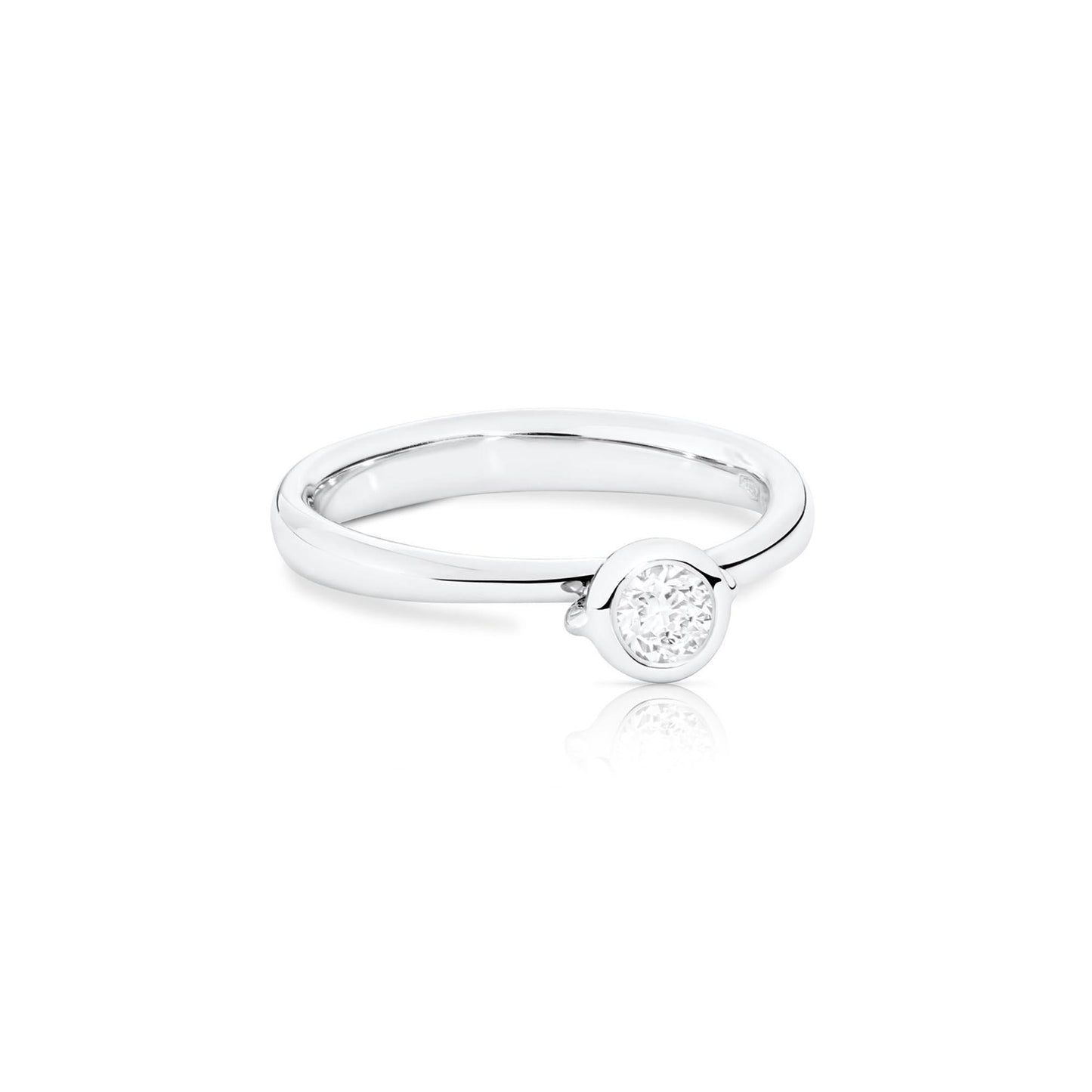 BOUTON Solitaire Ring, Weißgold • Diamant von Tamara Comolli (R-BOU-Sol-Cl-wg) BOUTON Solitaire Ring, Weißgold • Diamant von Tamara Comolli (R-BOU-Sol-Cl-wg)