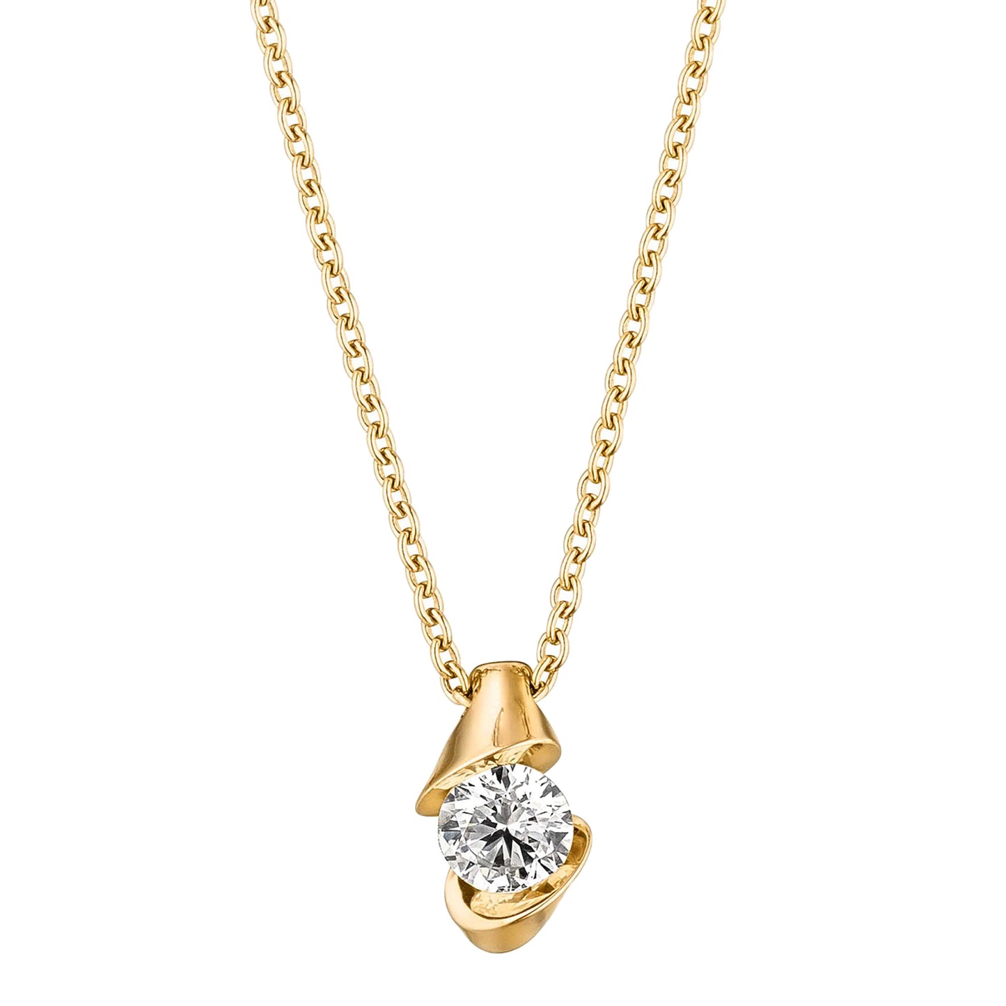 CALLA Collier, Gelbgold • Diamant von Schaffrath (114_CALSO_18_GW)