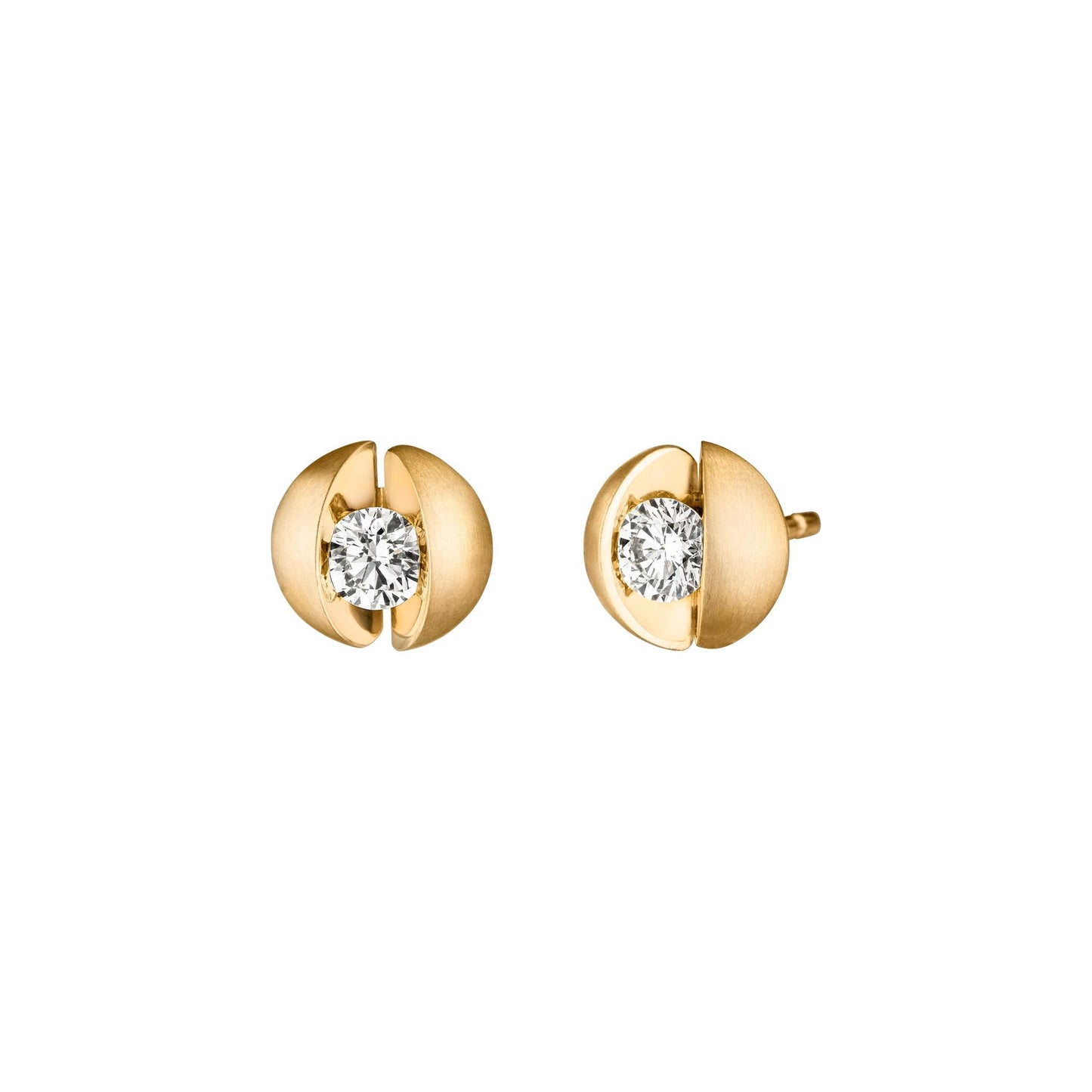CALLA Ohrstecker, Gelbgold • Diamant von Schaffrath (117_CALL2_46_GW)