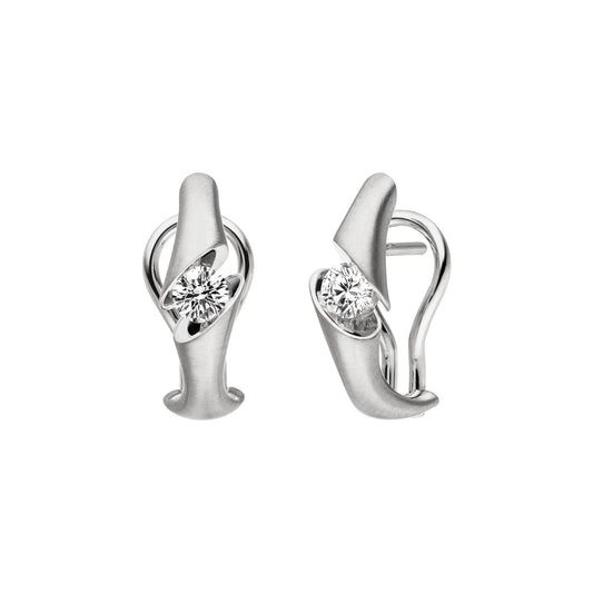 CALLA Ohrstecker, Weißgold • Diamant von Schaffrath (217_CALOC_50_WW)