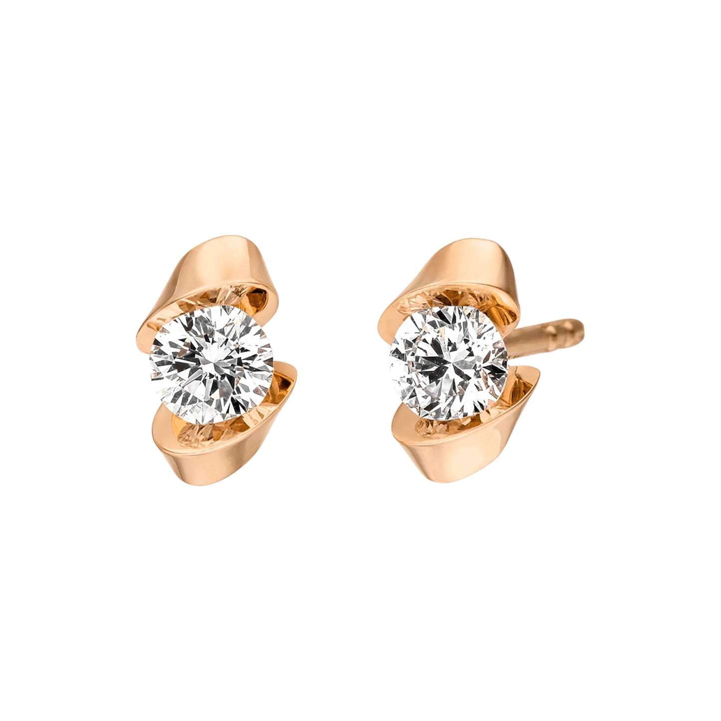 CALLA Ohrstecker, Roségold • Diamant von Schaffrath (757_CALSO_46_RW)