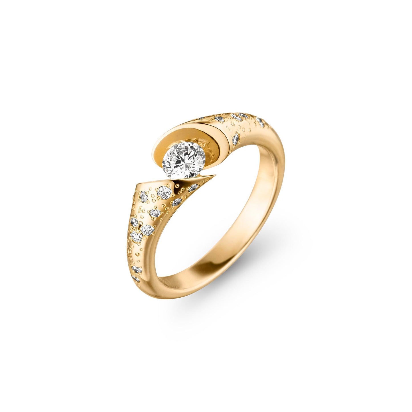 CALLA Ring, Gelbgold • Diamant von Schaffrath (118_CALLW_30_GW)