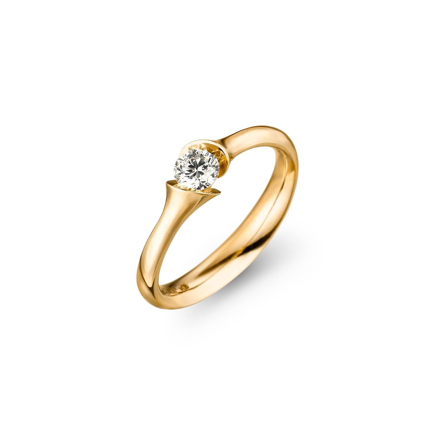 CALLA Ring, Gelbgold • Diamant von Schaffrath (118_CALSO_30_GW)