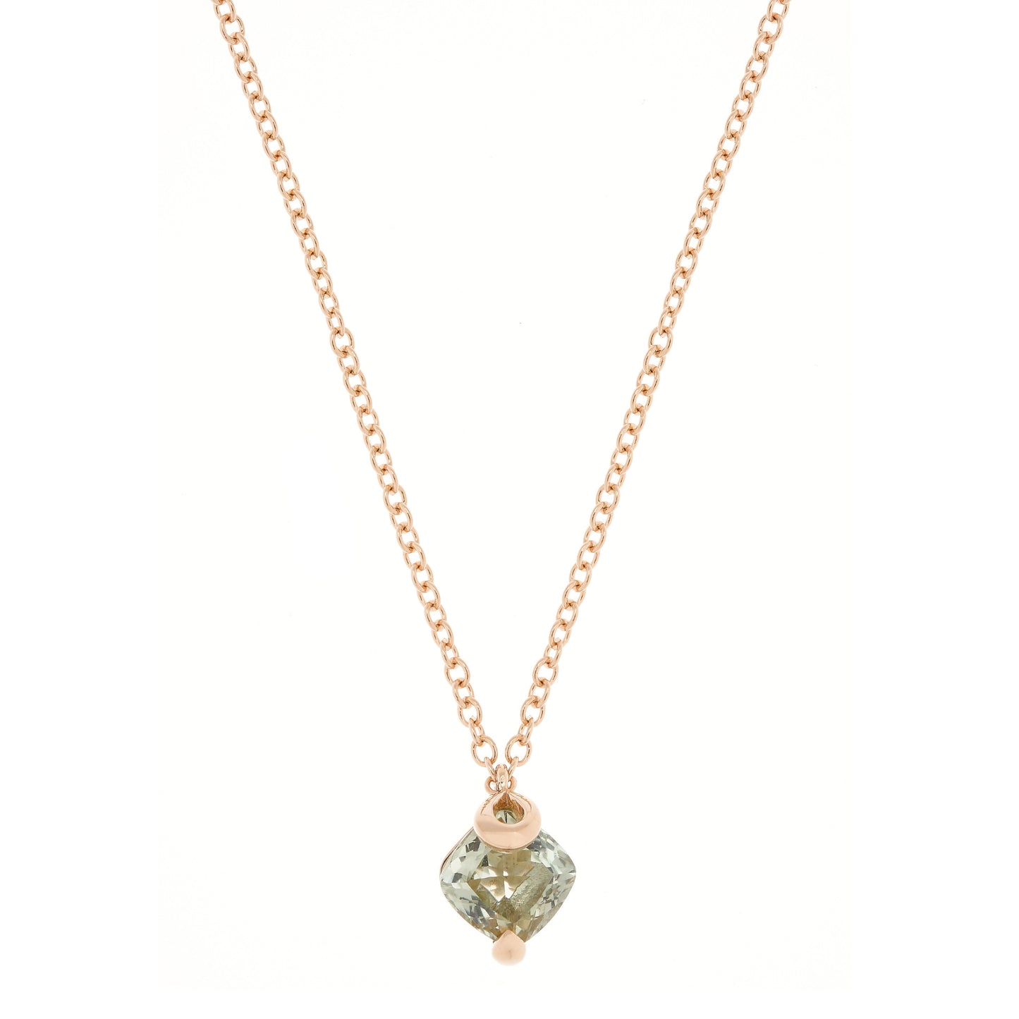 Centoundici Kette, Roségold • Prasiolith von Grimaldo (11-PE06PA-01)