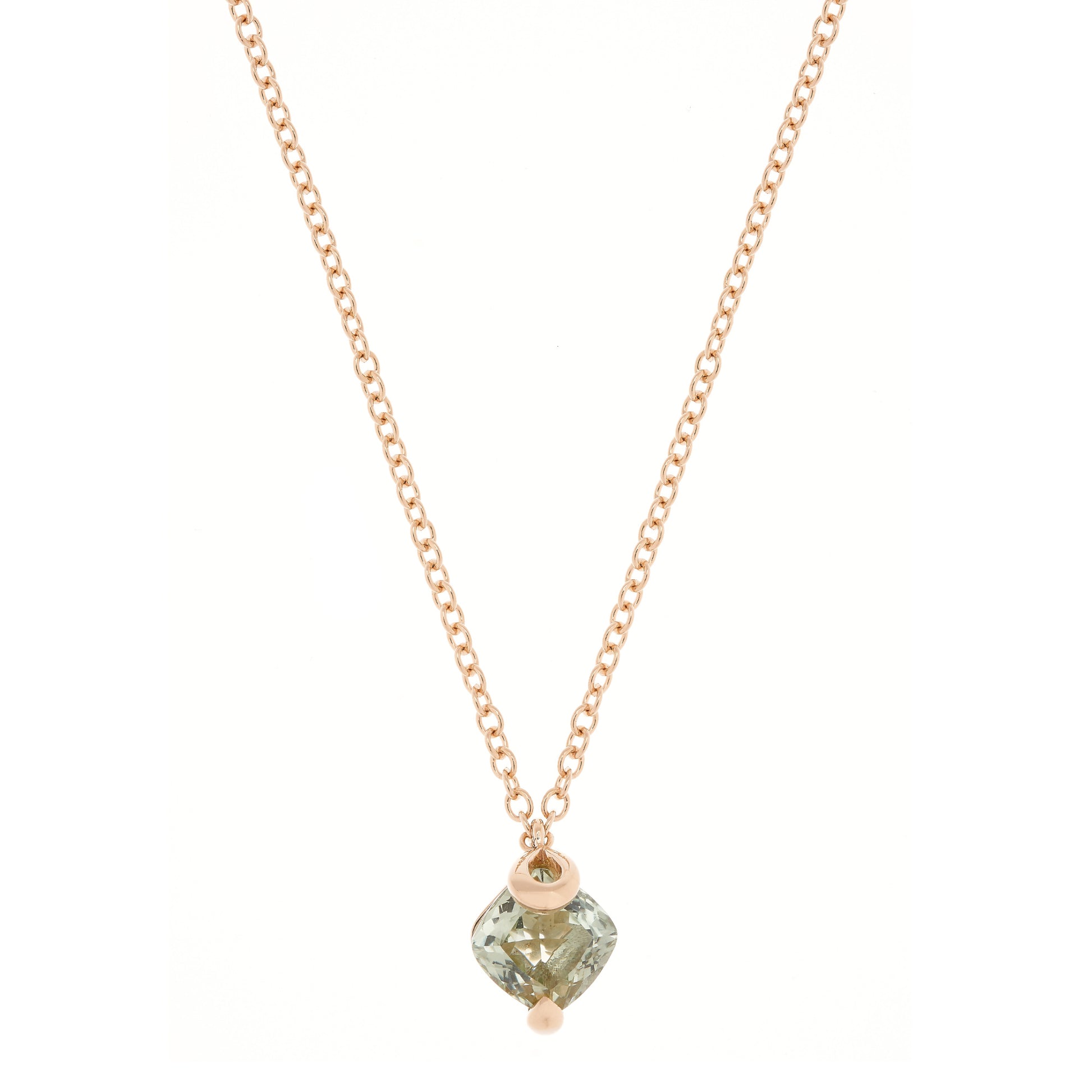 Centoundici Kette, Roségold • Prasiolith von Grimaldo (11-PE06PA-01)