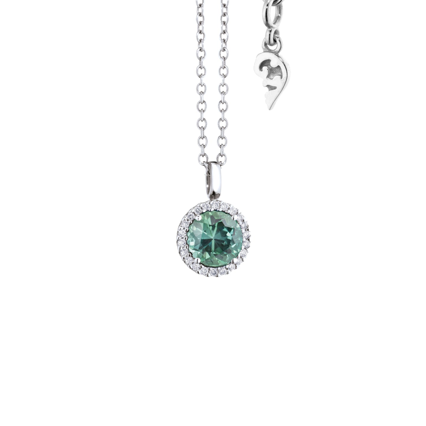 Collier Jennifer Espressivo, Weißgold • Diamant • Turmalin von Capolavoro (CO8TUT02037-M)
