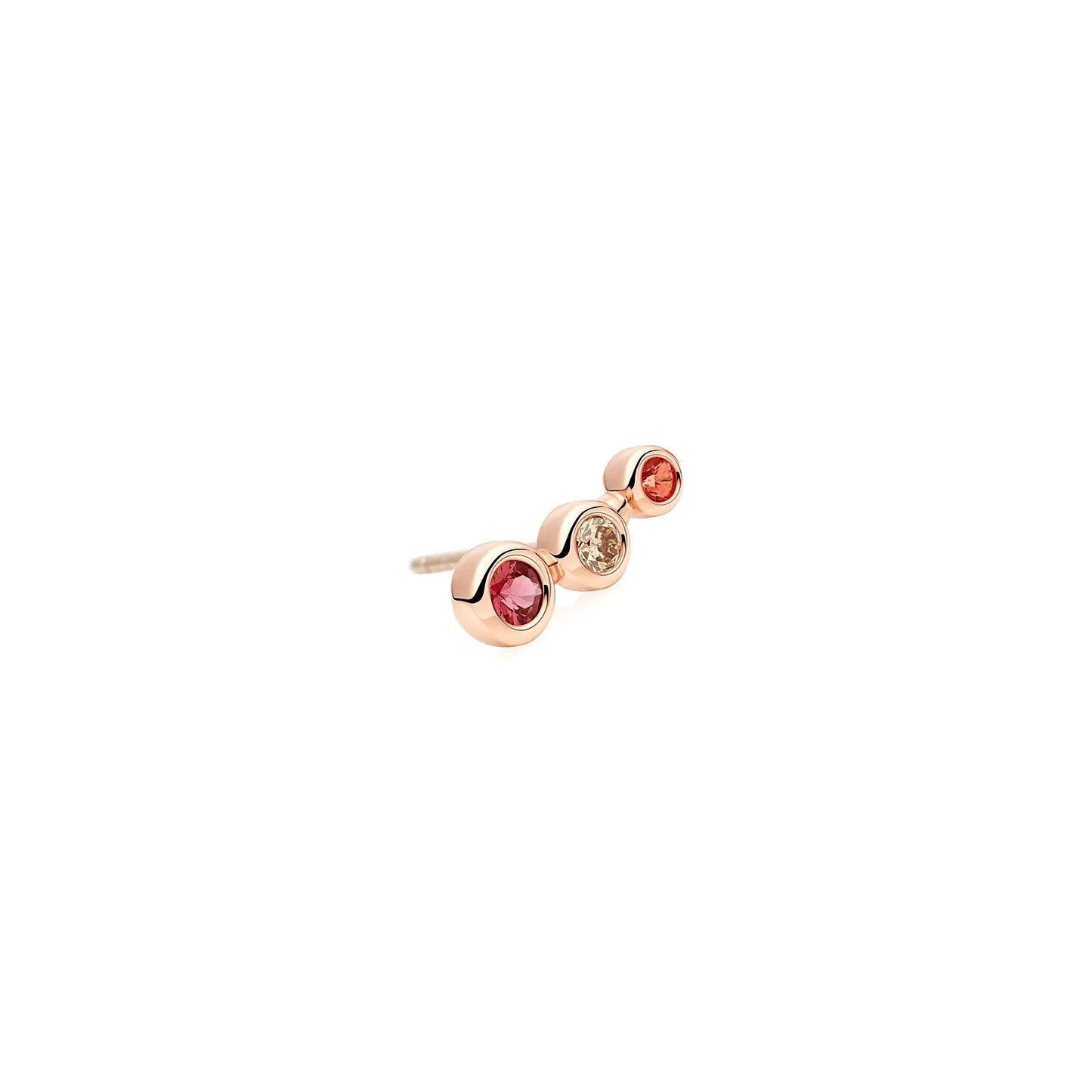 Confetti Ohrstecker, Roségold • Diamant • Saphir von Bron (8OR4874OKCBR/R)