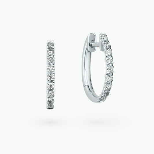 Mina Creolen in Weißgold von The Good Bling Berlin