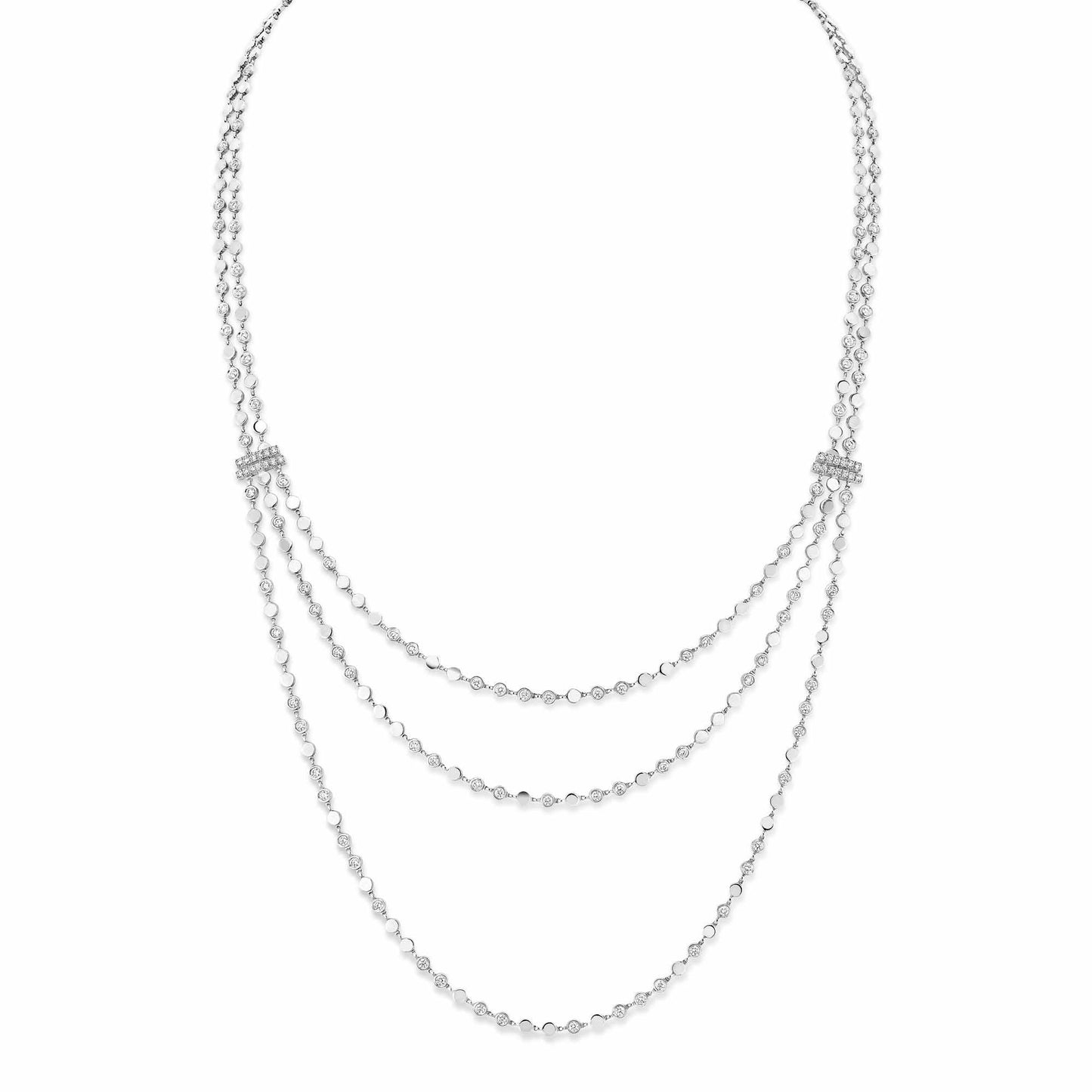 D-Vibes mehrreihige lange Halskette, Weißgold • Diamant von Messika (12435-WG) D-Vibes mehrreihige lange Halskette, Weißgold • Diamant von Messika (12435-WG)