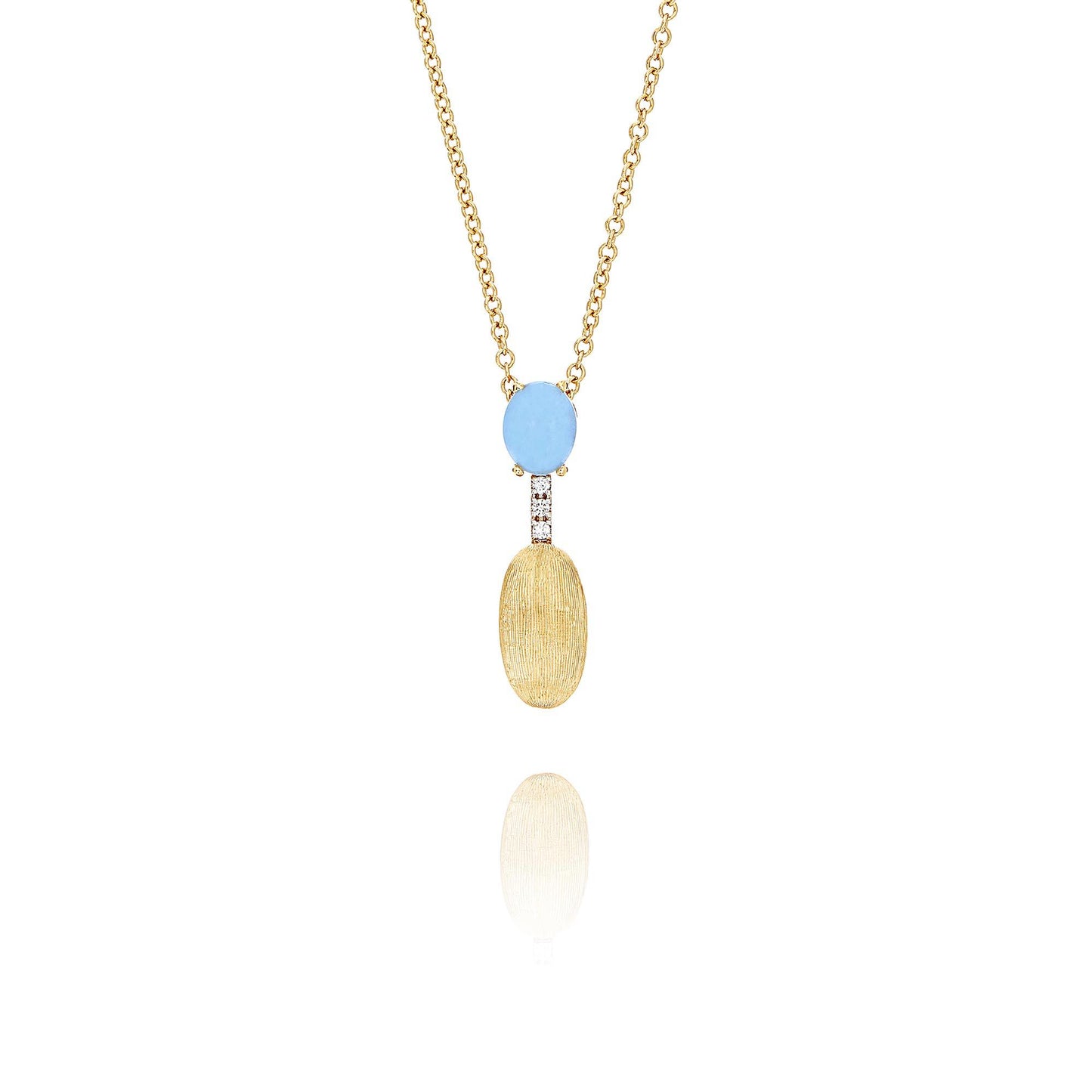 Dancing Azure Collier, Gelbgold • Aquamarin • Diamant von Nanis (CS4-597)