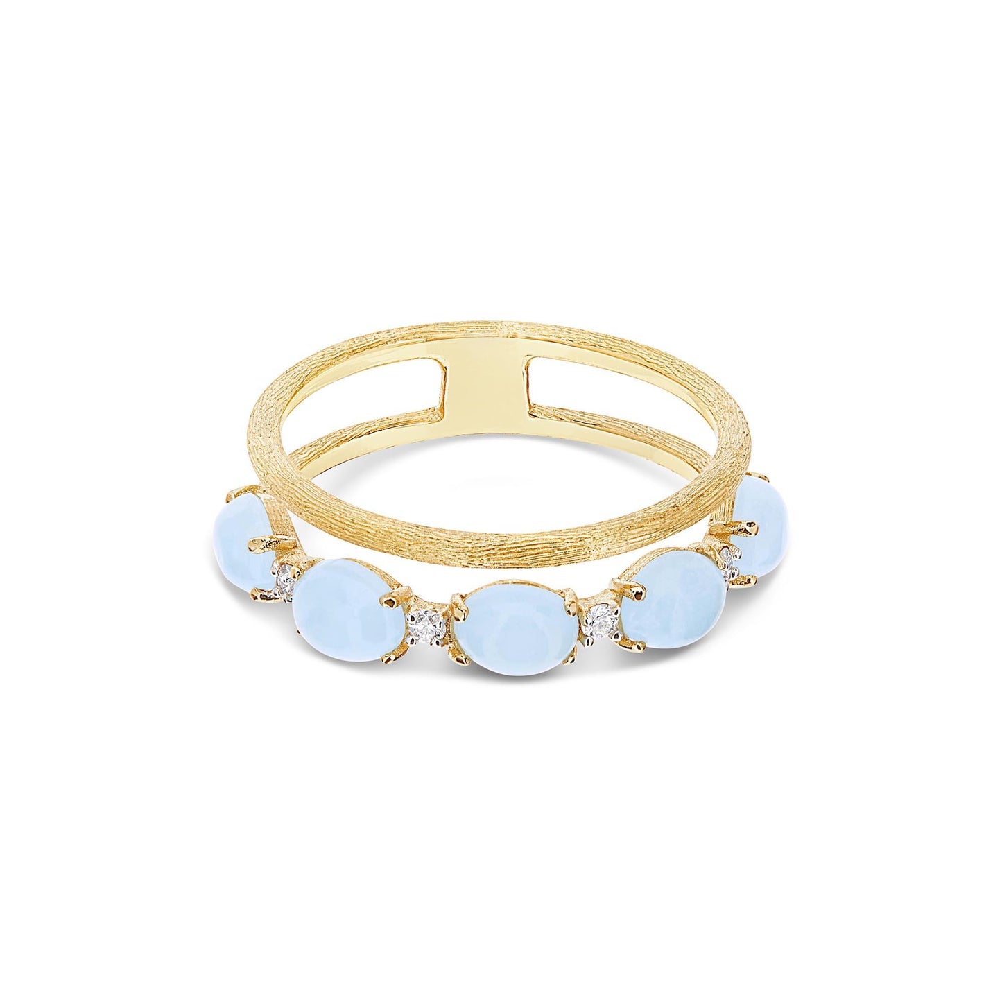 Dancing Azure Ring, Gelbgold • Aquamarin • Diamant von Nanis (AS3-597) Dancing Azure Ring, Gelbgold • Aquamarin • Diamant von Nanis (AS3-597)