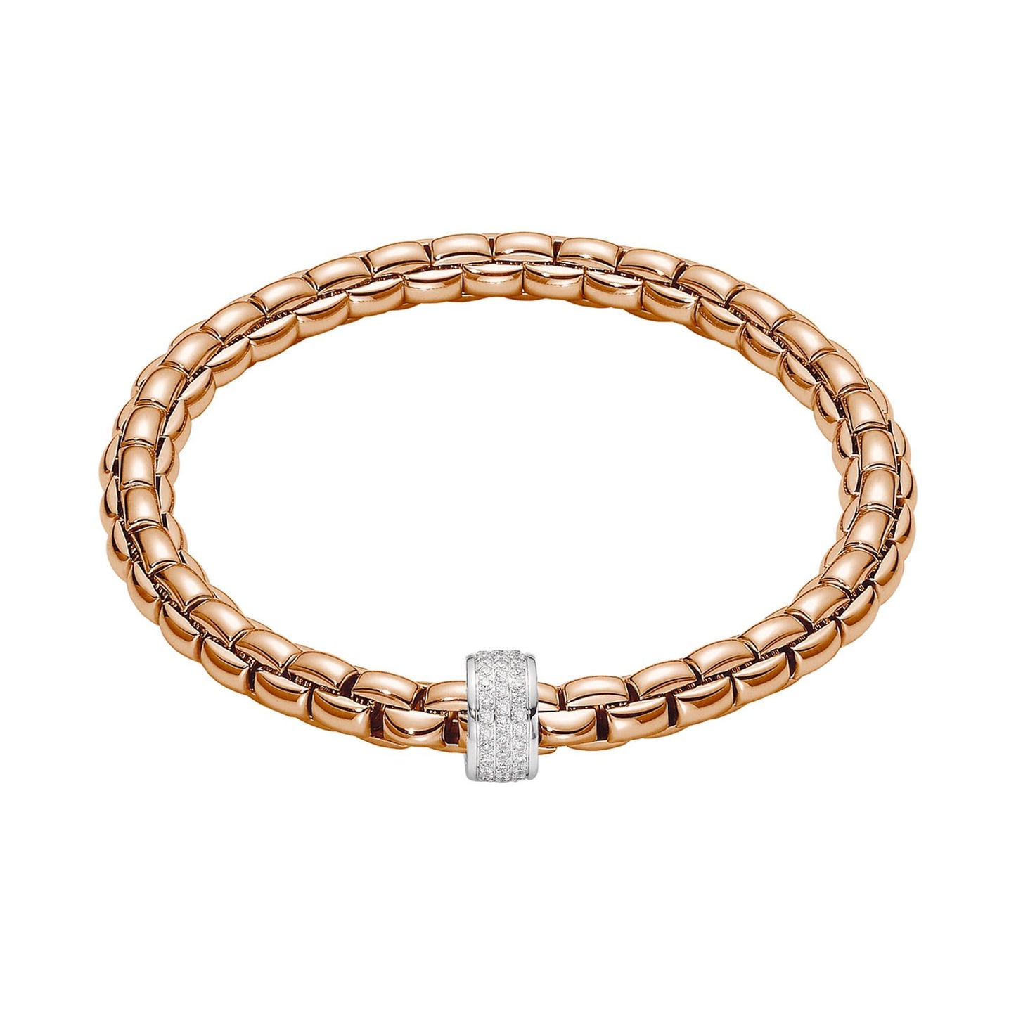 Eka Armband, Bicolor-Gold • Diamant von FOPE (70405BX_PB_R_XBX_00M)