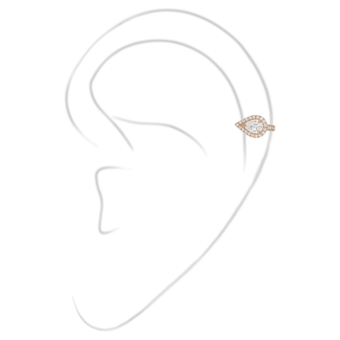 Einzelner My Twin Ohrclip PS 1, Roségold • Diamant von Messika (07442-PG) Einzelner My Twin Ohrclip PS 1, Roségold • Diamant von Messika (07442-PG)