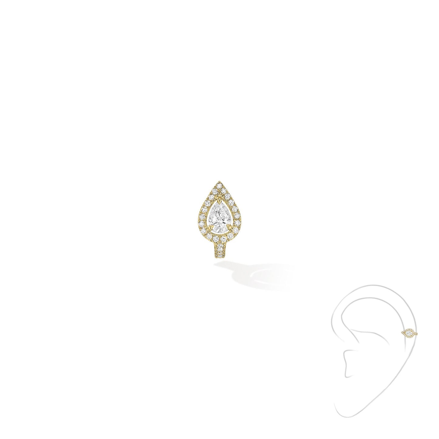 Einzelner My Twin Ohrclip PS 1, Gelbgold • Diamant von Messika (07442-YG) Einzelner My Twin Ohrclip PS 1, Gelbgold • Diamant von Messika (07442-YG)