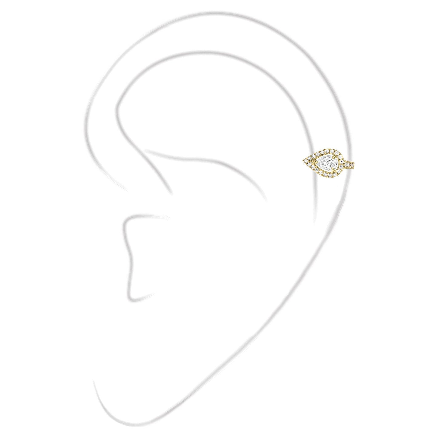 Einzelner My Twin Ohrclip PS 1, Gelbgold • Diamant von Messika (07442-YG) Einzelner My Twin Ohrclip PS 1, Gelbgold • Diamant von Messika (07442-YG)