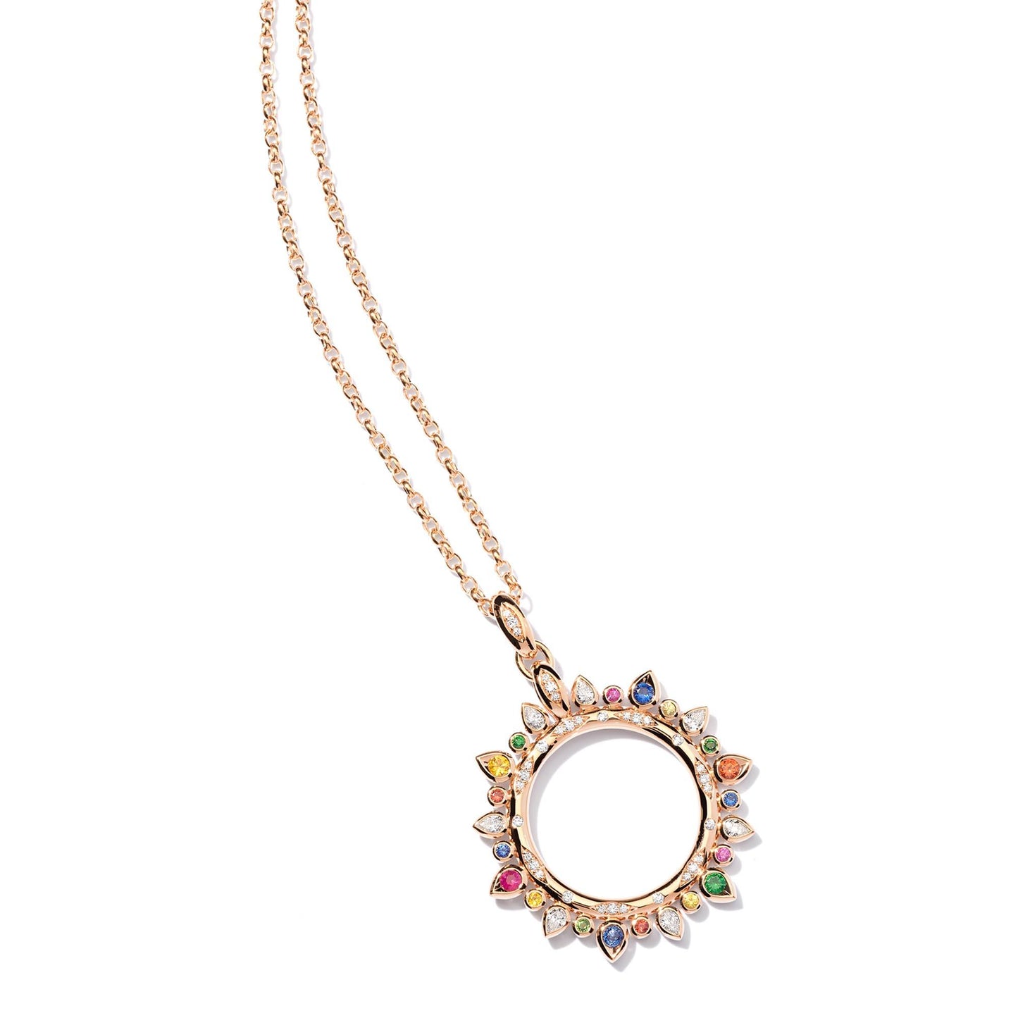 GYPSY Candy Sun large Halsketten-Set, Roségold • Edelsteine von Tamara Comolli (S-G-Can-l-B2rg90)