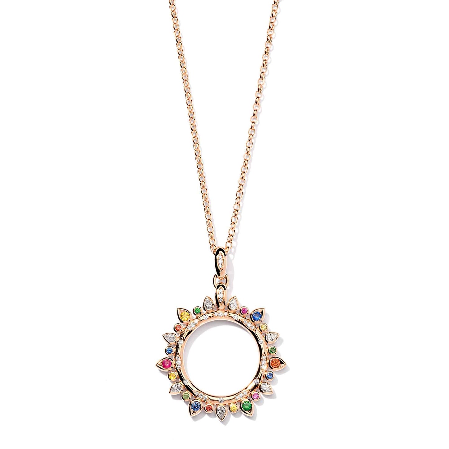 GYPSY Candy Sun large Halsketten-Set, Roségold • Edelsteine von Tamara Comolli (S-G-Can-l-B2rg90)