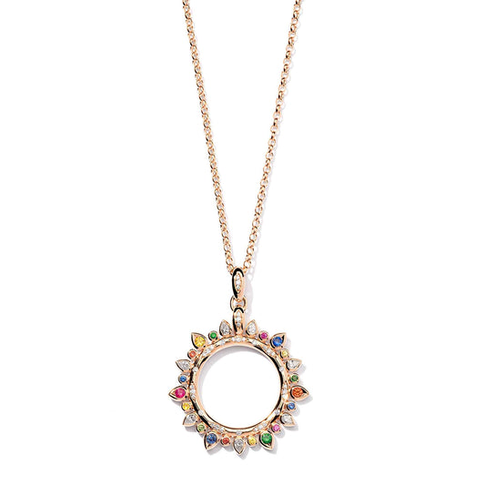 GYPSY Candy Sun large Halsketten-Set, Roségold • Edelsteine von Tamara Comolli (S-G-Can-l-B2rg90)