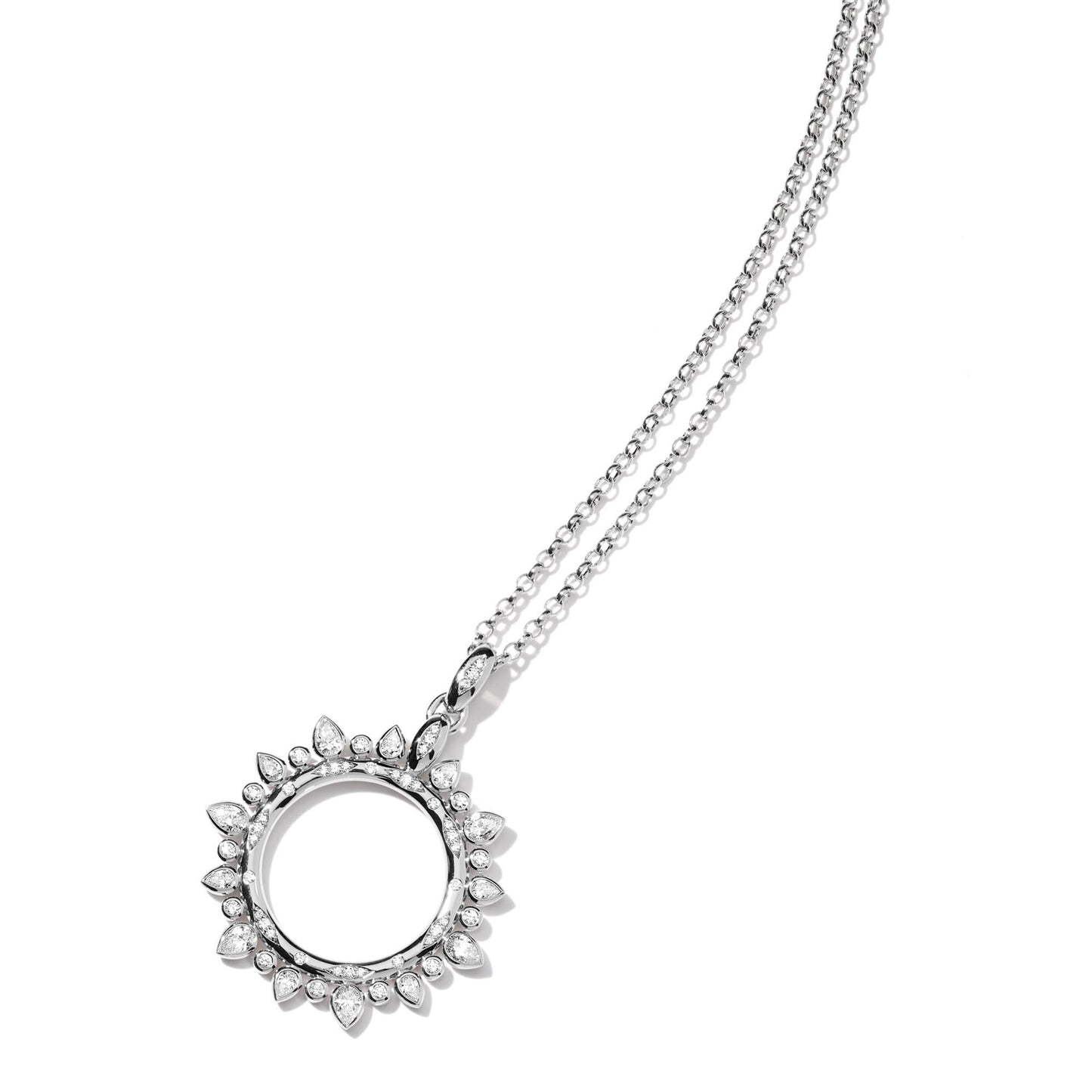 GYPSY Classic Sun large Halsketten-Set mit Diamanten, Weißgold • Diamant von Tamara Comolli (S-G-Cl-l-B2wg90) GYPSY Classic Sun large Halsketten-Set mit Diamanten, Weißgold • Diamant von Tamara Comolli (S-G-Cl-l-B2wg90)