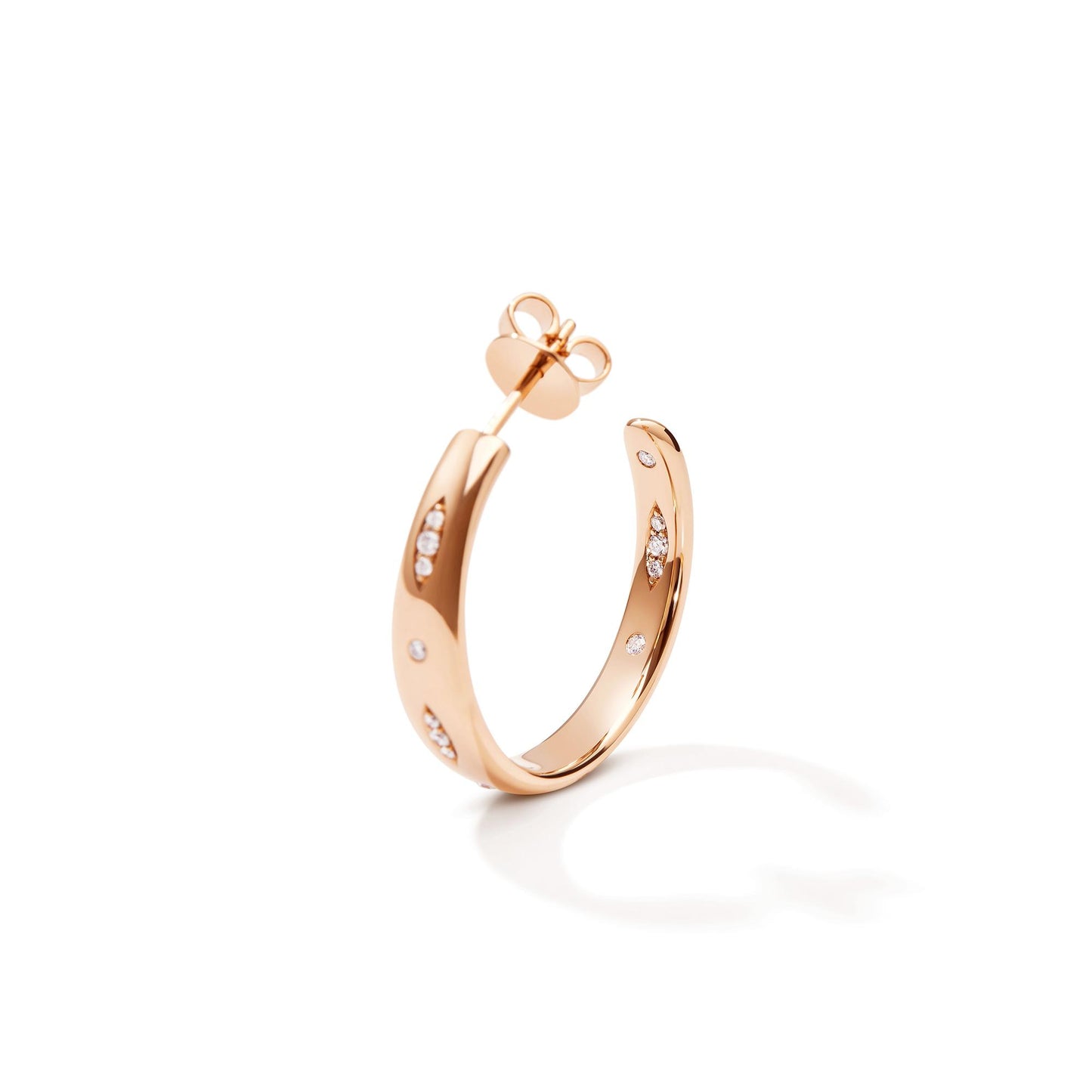 GYPSY Creolen large, Roségold • Diamant von Tamara Comolli (E-Gyp-Ho-l-p-rg)