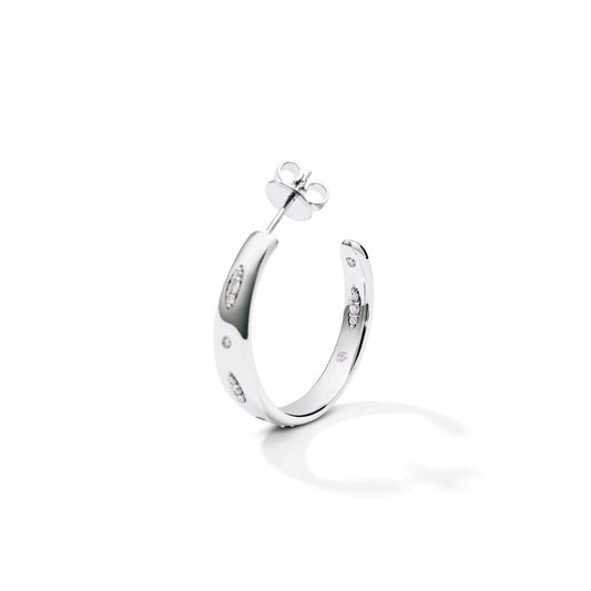 GYPSY Creolen large, Weißgold • Diamant von Tamara Comolli (E-Gyp-Ho-l-p-wg)