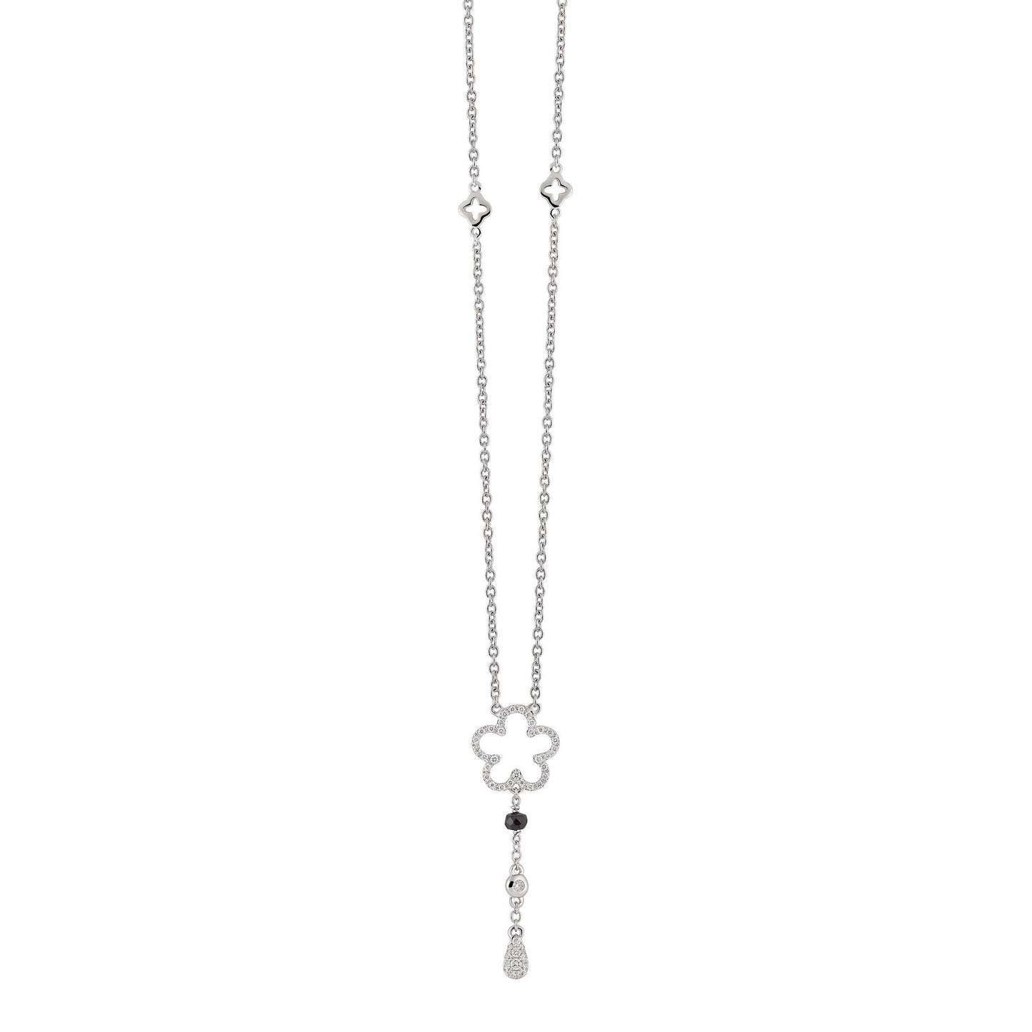 Goccia Collier, Weißgold • Diamant • Saphir von Al Coro (C363WW)