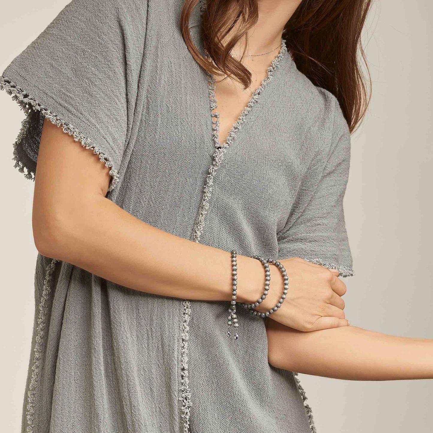 INDIA Armband medium Greywood, Weißgold von Tamara Comolli (B-IND-GW-m-wg)