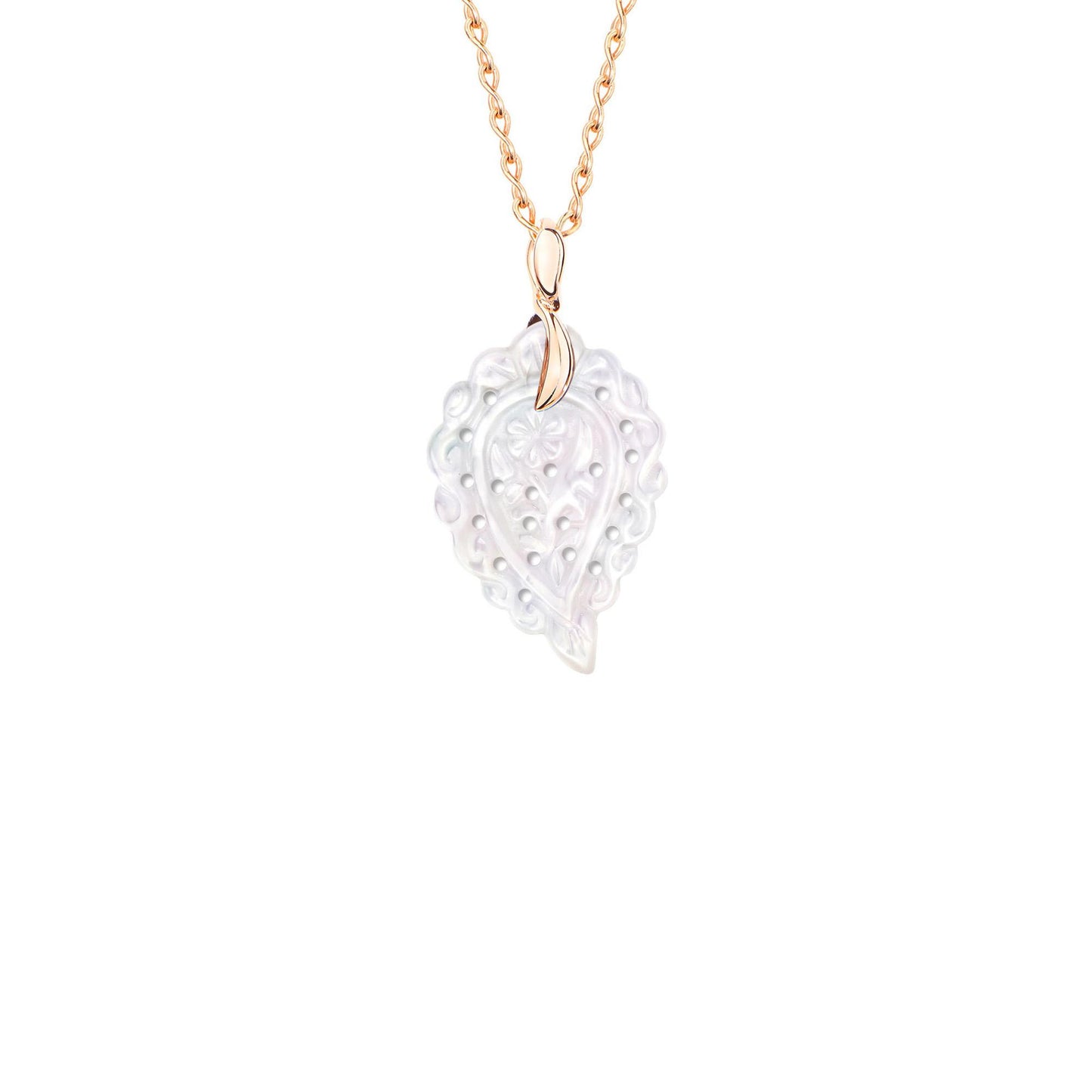 INDIA Leaf Anhänger Small Perlmutt von Tamara Comolli (P-IND-s-MPw-rg) online kaufen