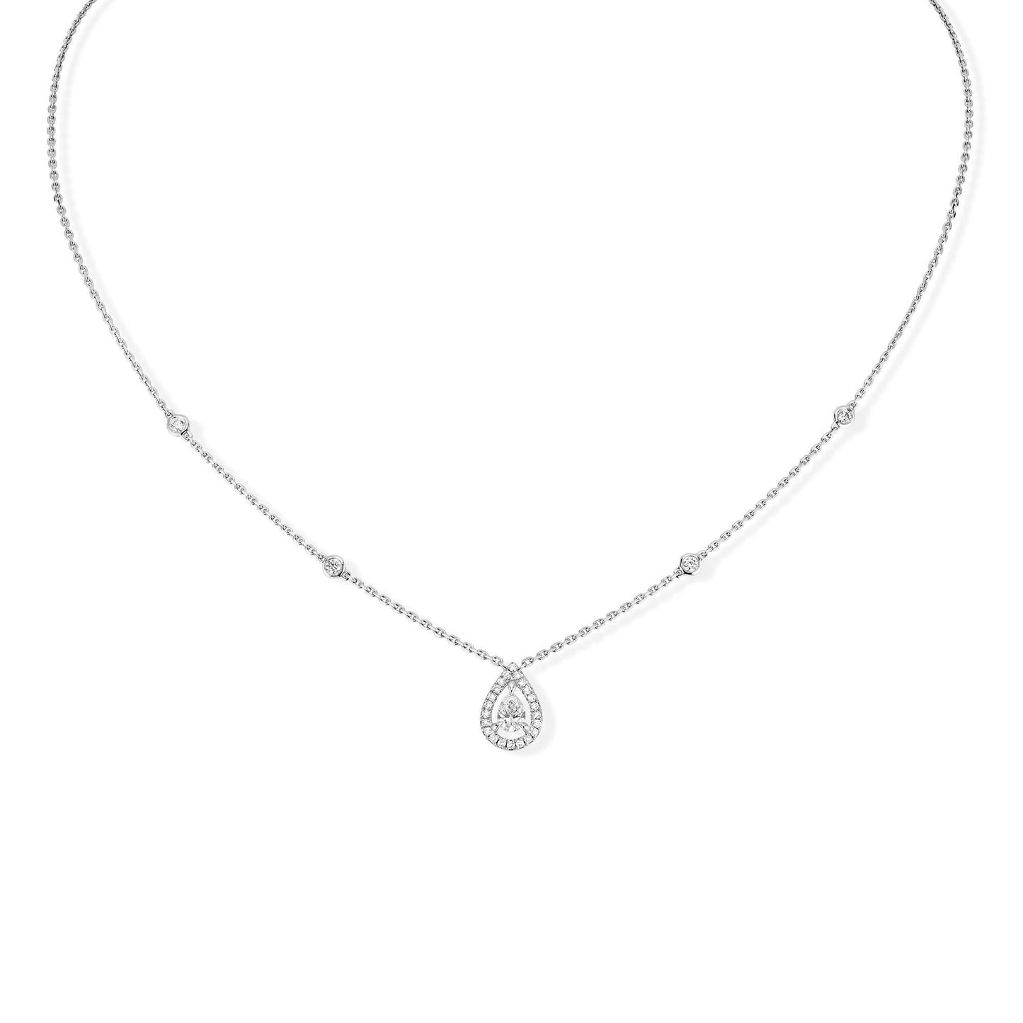 Joy Solitär-Diamant Halskette, Weißgold von Messika (04281-WG) online kaufen