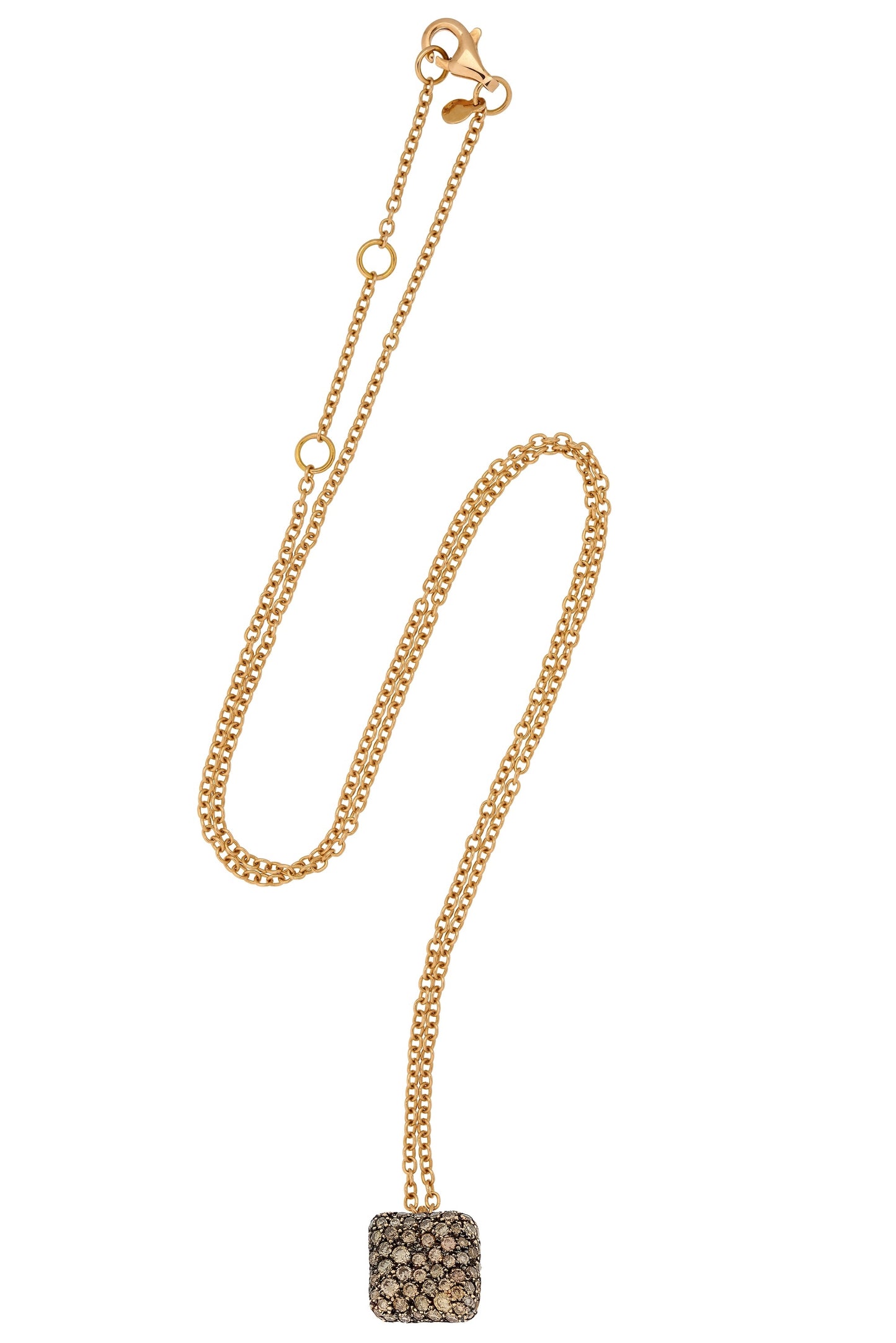 Luce Lusso Anhänger Collier, Roségold mit braunen Diamanten 1,08ct von Grimaldo Firenze online kaufen (Ref. LUS-PE04PB-01)