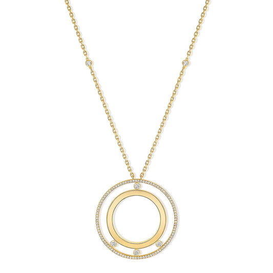 Lange Move Romane Halskette, Gelbgold • Diamant von Messika (11169-YG)