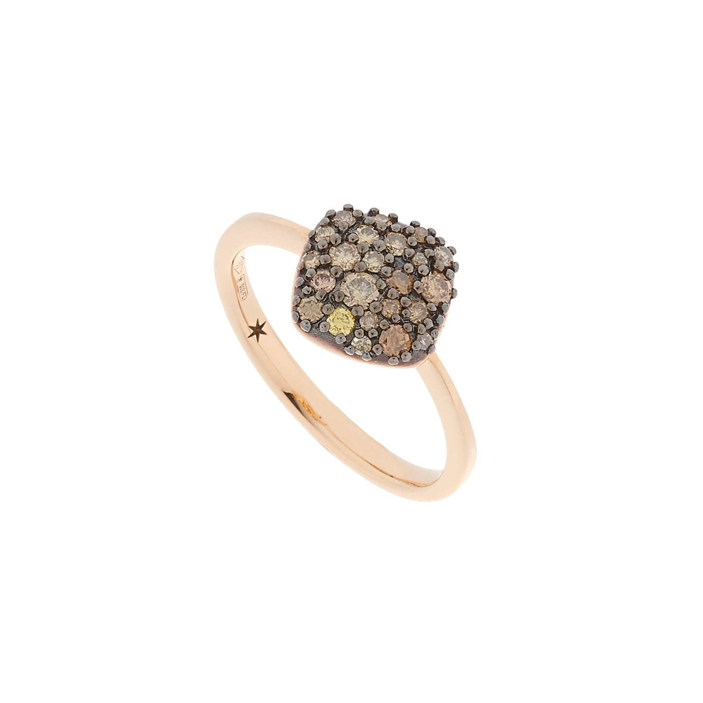 Luce Square Ring, Roségold • Diamant von Grimaldo (LU-RG01PB-01)