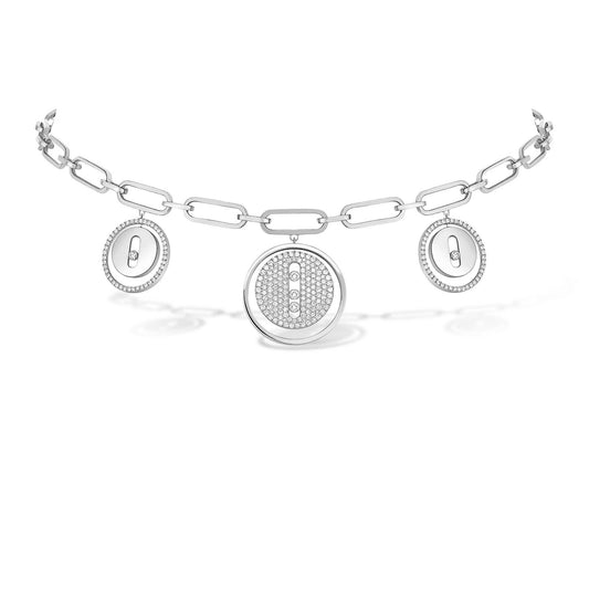 Lucky Move Charms Choker Kette, Weißgold • Diamant von Messika (11972-WG)