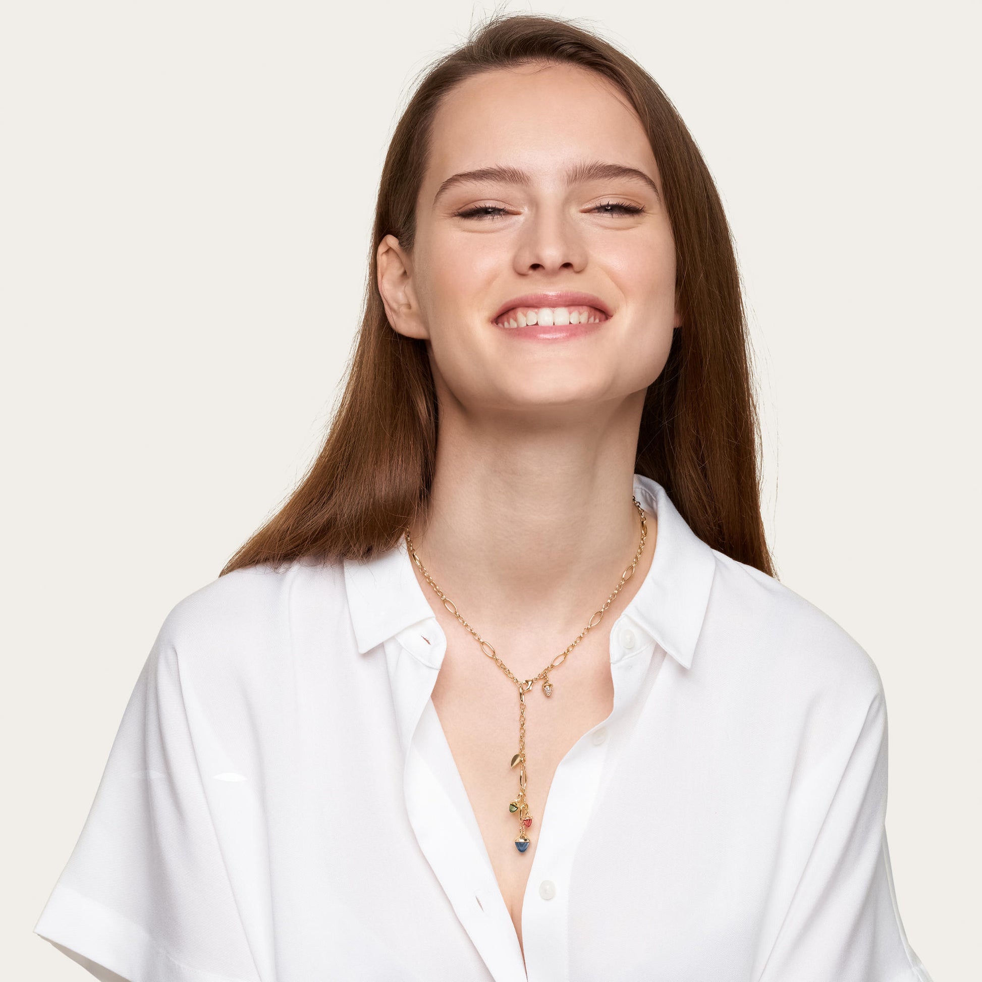 MIKADO Collier Delicate Candy mit Diamond, Gelbgold • Edelsteine von Tamara Comolli (N-M-Del51-Can-p-yg)