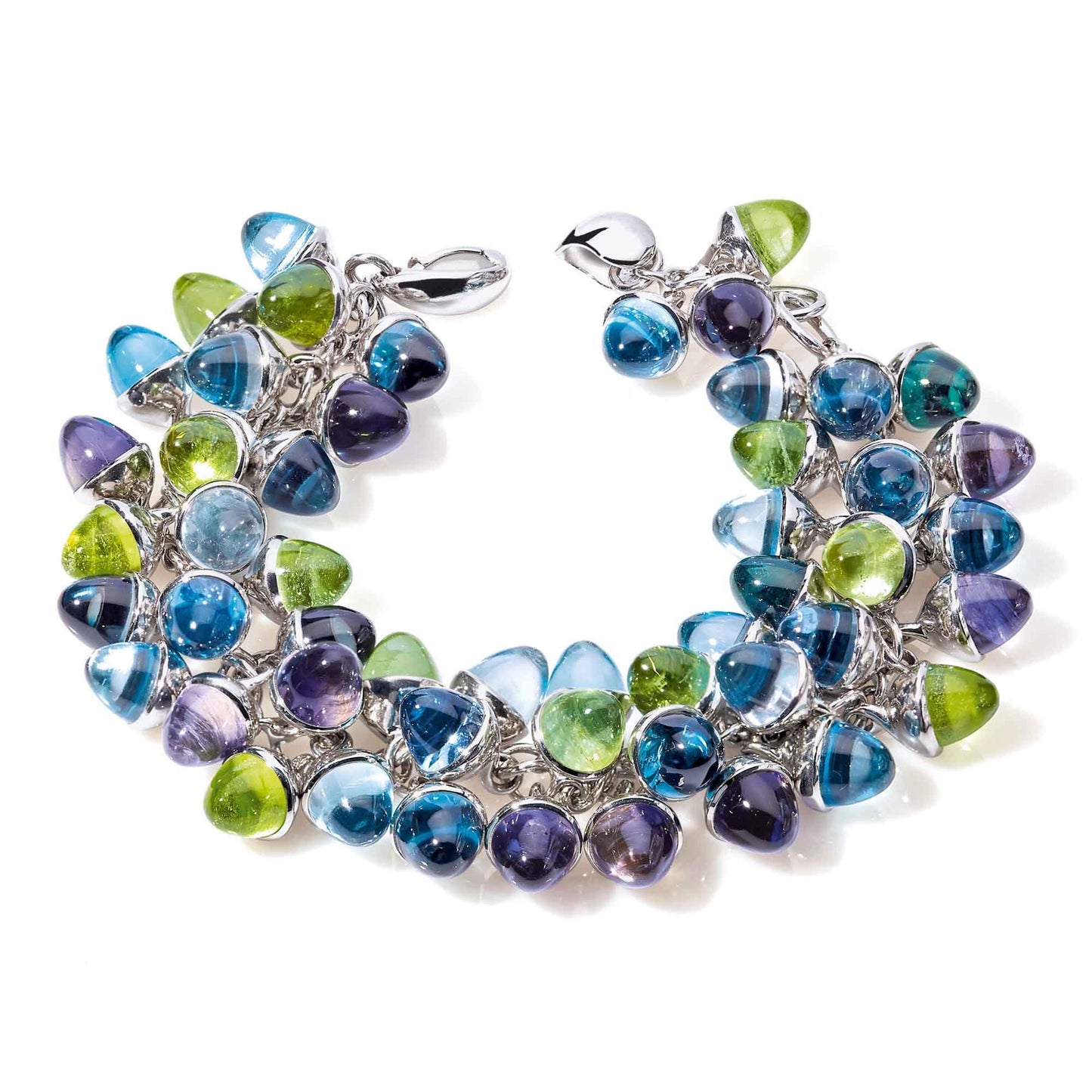 MIKADO Flamenco Armband Caribbean, Weißgold • Edelsteine von Tamara Comolli (B-MFL-Car-wg) MIKADO Flamenco Armband Caribbean, Weißgold • Edelsteine von Tamara Comolli (B-MFL-Car-wg)