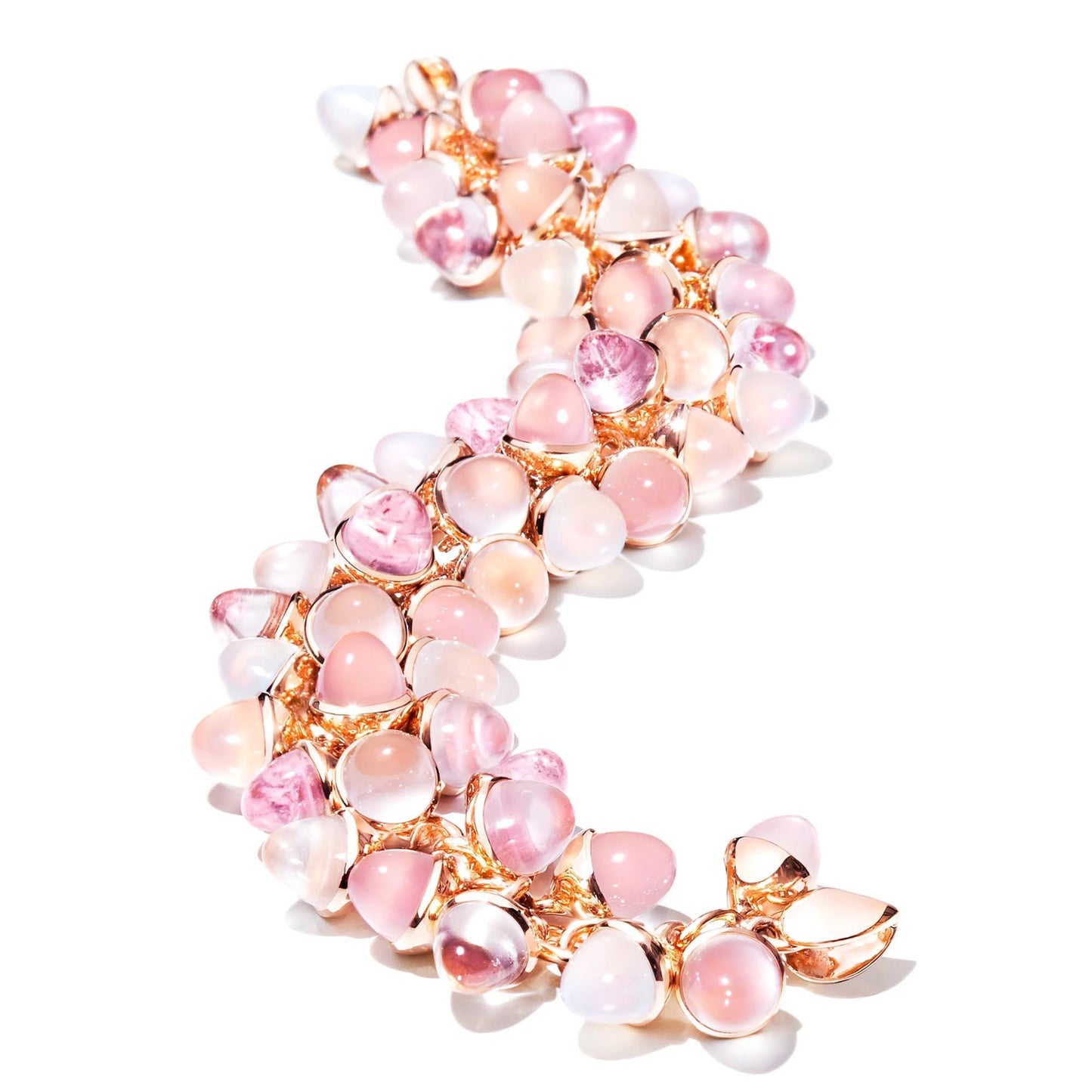 MIKADO Flamenco Armband Romance, Roségold • Edelsteine von Tamara Comolli (B-MFL-Rom-rg)